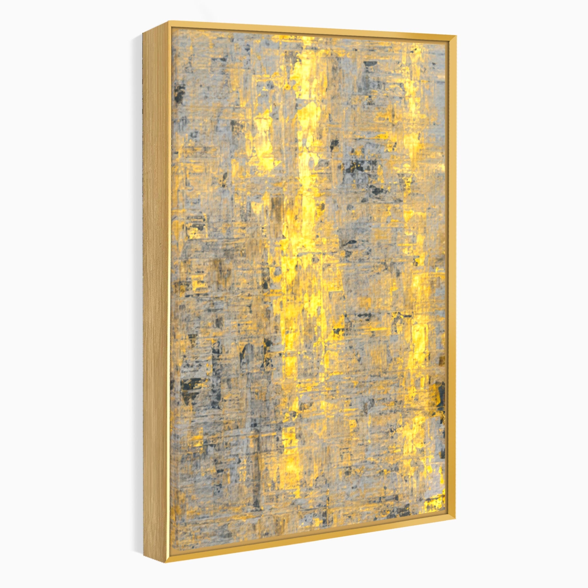 Set 3 Tablouri Canvas Premium LuxCanva® C3-1058, Gold And Brown Painting Abstract, Gold And Brown Painting Abstract, Dining Room, Living Room, Relaxare, Culori Vibrante