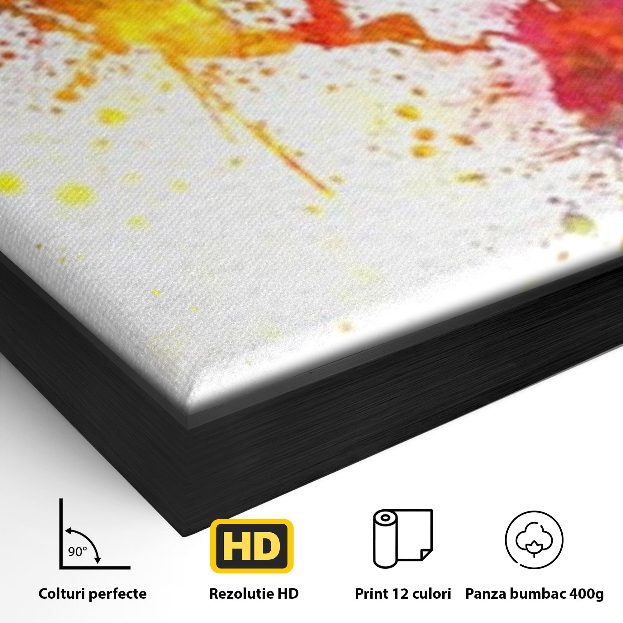 Set 3 Tablouri Canvas Premium LuxCanva® C3-1081, Harta Lumii In Culori, Inspirational, Calatorie, Motivational, Living Room, Office, Relaxare, Culori Vibrante