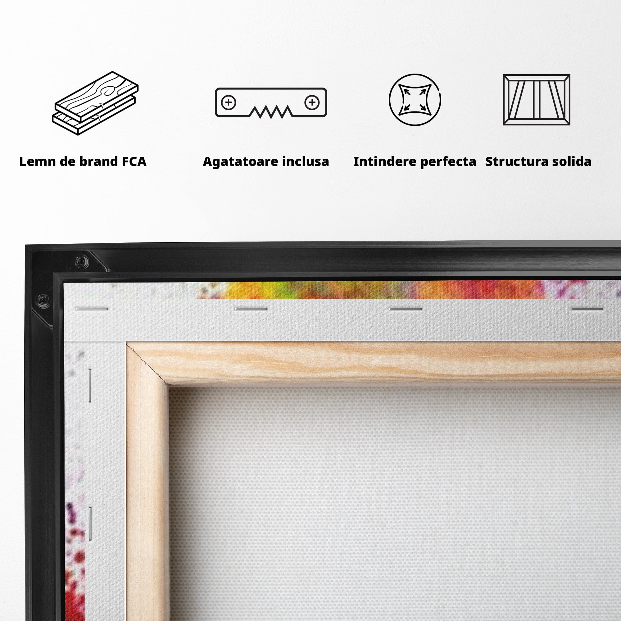 Set 3 Tablouri Canvas Premium LuxCanva® C3-1081, Harta Lumii In Culori, Inspirational, Calatorie, Motivational, Living Room, Office, Relaxare, Culori Vibrante