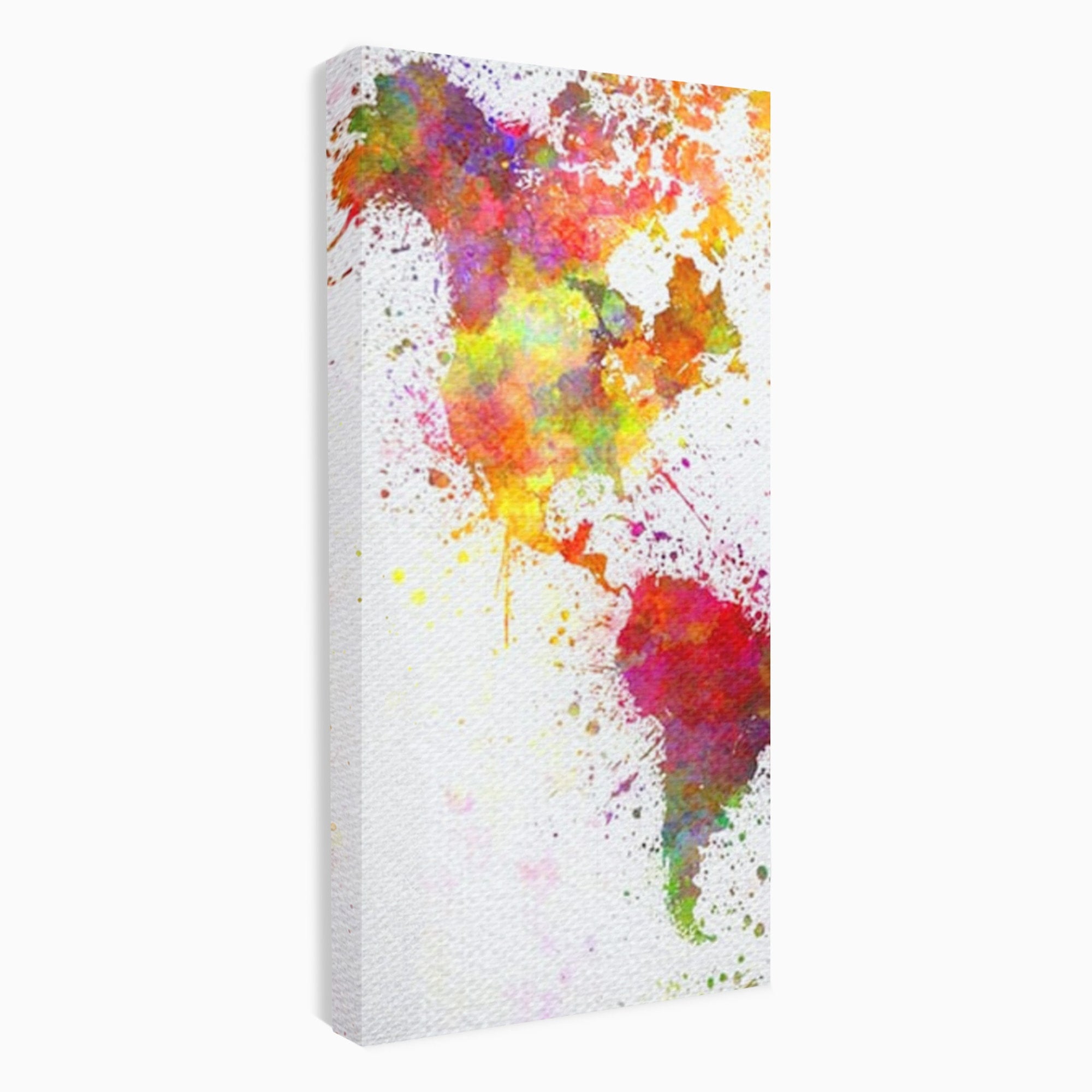 Set 3 Tablouri Canvas Premium LuxCanva® C3-1081, Harta Lumii In Culori, Inspirational, Calatorie, Motivational, Living Room, Office, Relaxare, Culori Vibrante