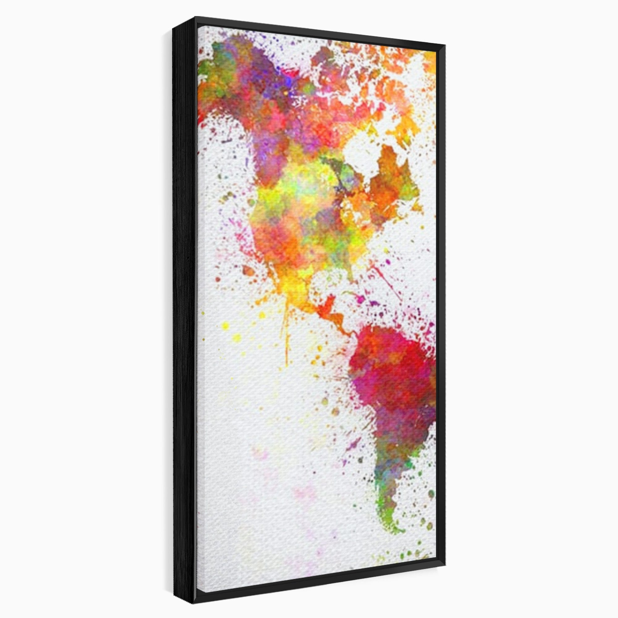 Set 3 Tablouri Canvas Premium LuxCanva® C3-1081, Harta Lumii In Culori, Inspirational, Calatorie, Motivational, Living Room, Office, Relaxare, Culori Vibrante
