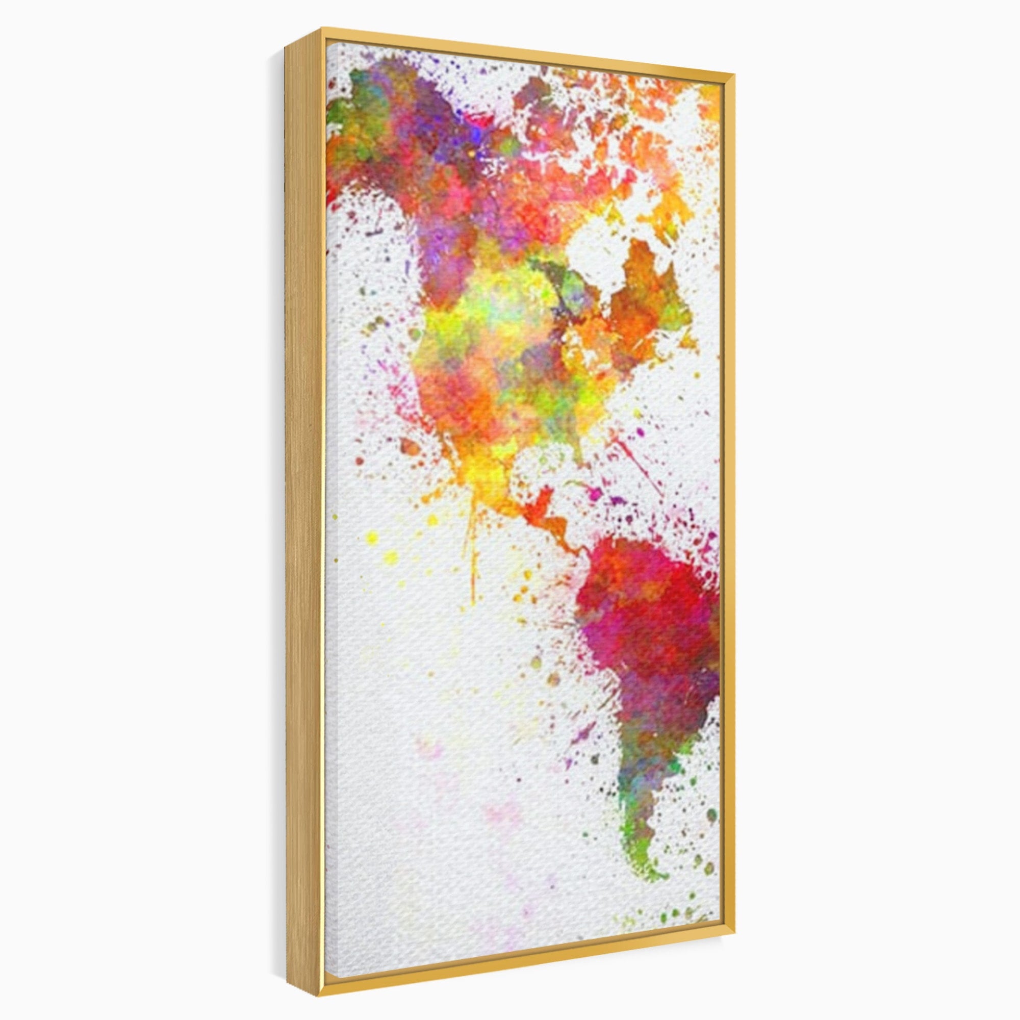 Set 3 Tablouri Canvas Premium LuxCanva® C3-1081, Harta Lumii In Culori, Inspirational, Calatorie, Motivational, Living Room, Office, Relaxare, Culori Vibrante
