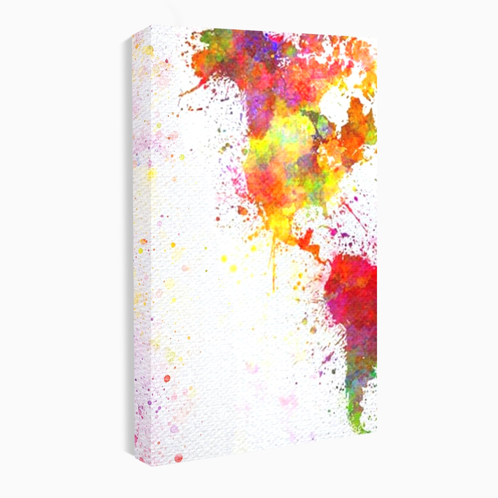 Set 3 Tablouri Canvas Premium LuxCanva® C3-1081, Harta Lumii In Culori, Inspirational, Calatorie, Motivational, Living Room, Office, Relaxare, Culori Vibrante