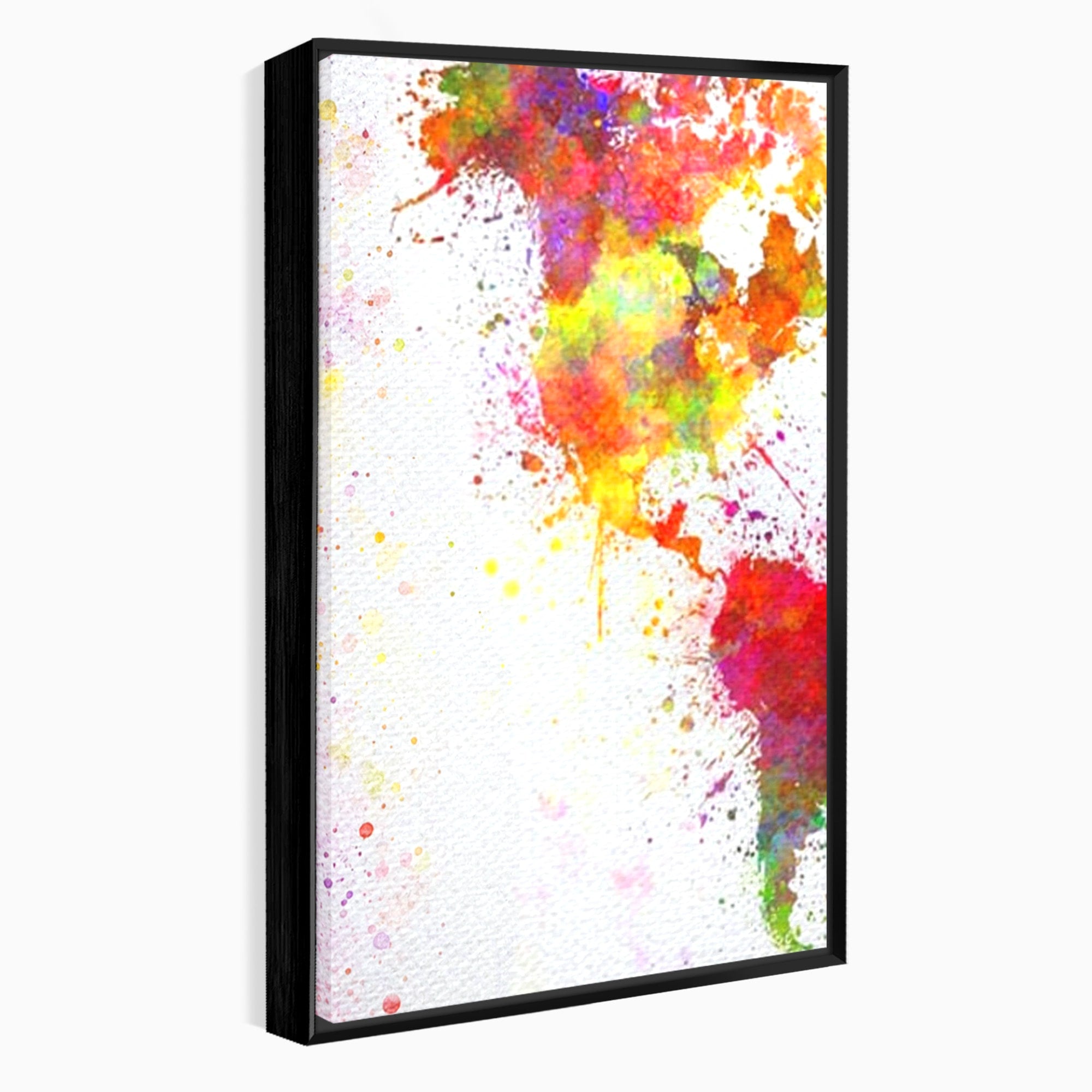 Set 3 Tablouri Canvas Premium LuxCanva® C3-1081, Harta Lumii In Culori, Inspirational, Calatorie, Motivational, Living Room, Office, Relaxare, Culori Vibrante