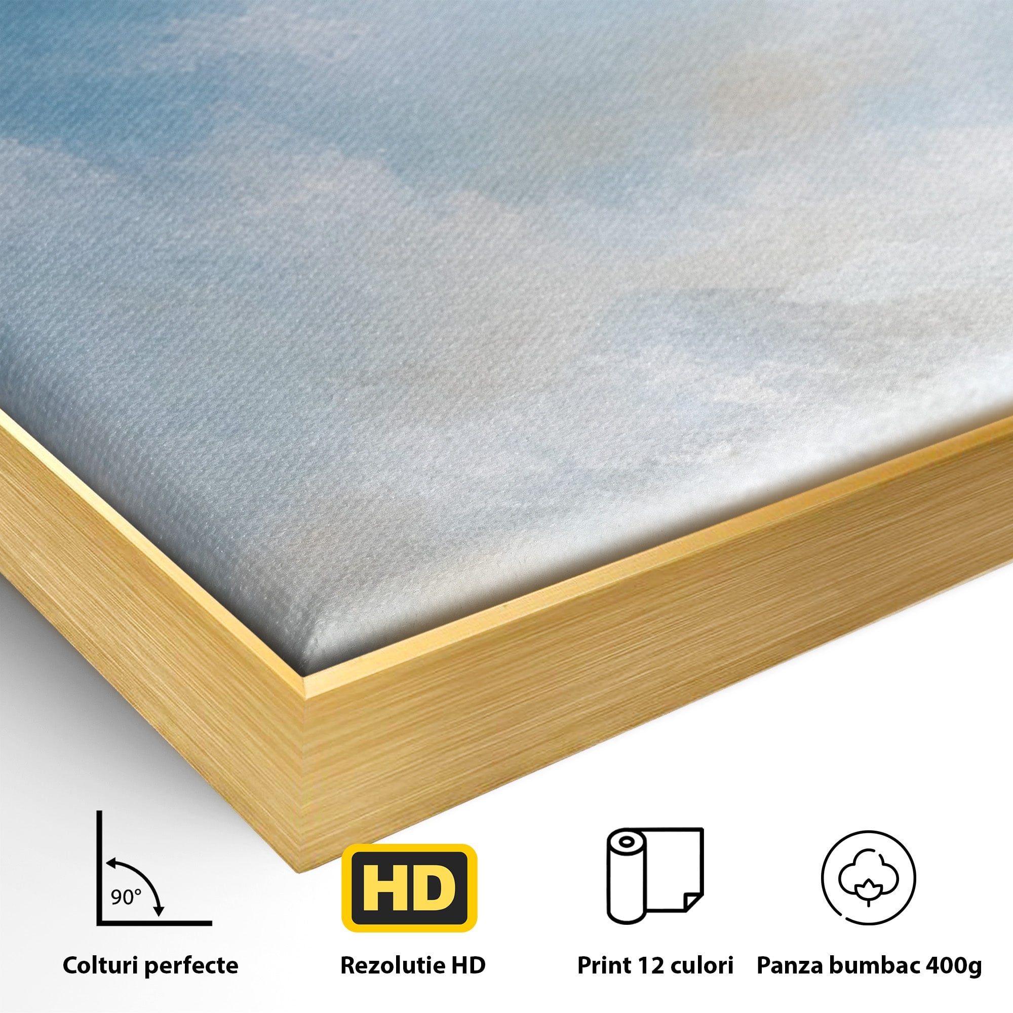 Set 3 Tablouri Canvas Premium LuxCanva® C3-1196, Oras Vazut Din Avion, Relaxare, Living Room, Culori Vibrante