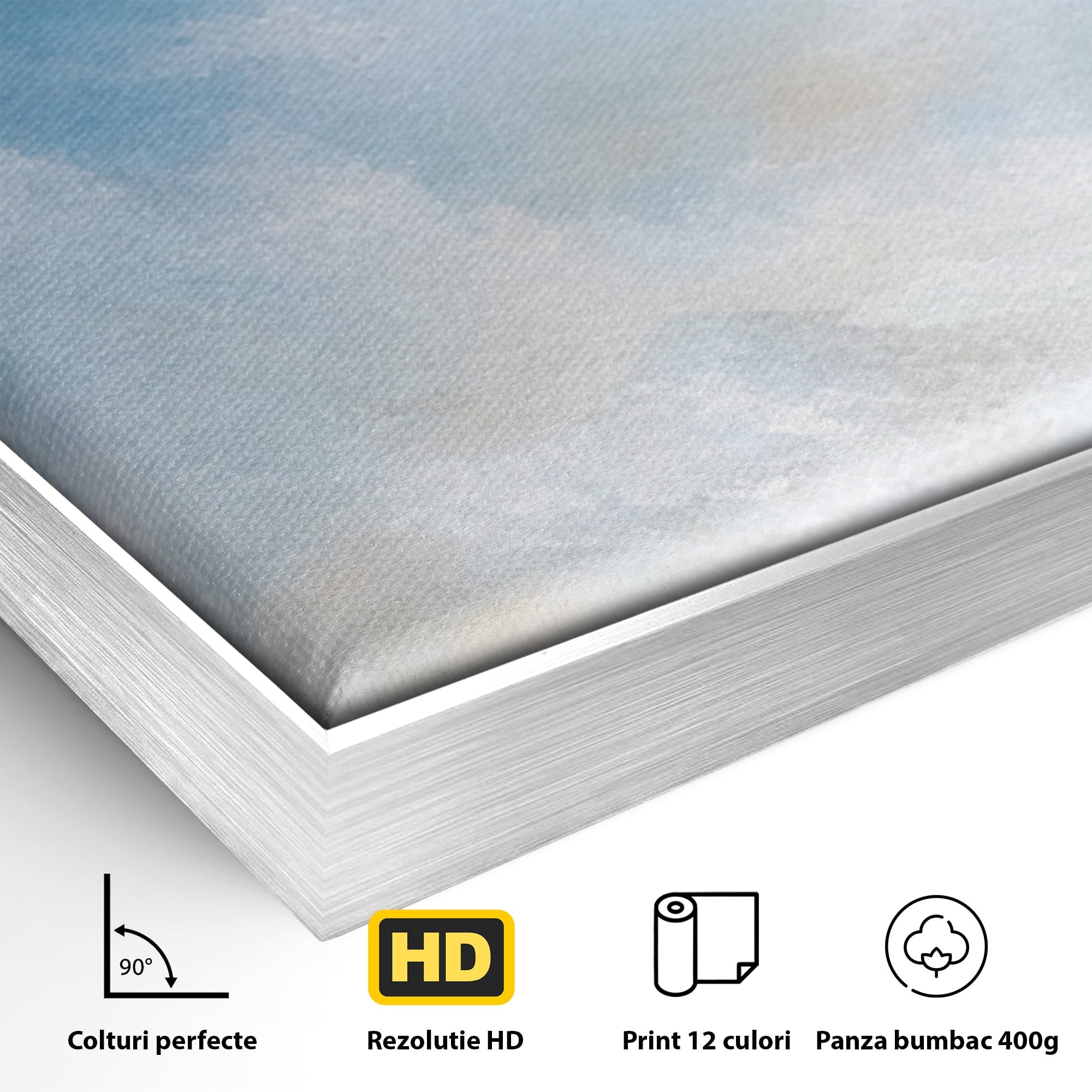 Set 3 Tablouri Canvas Premium LuxCanva® C3-1196, Oras Vazut Din Avion, Relaxare, Living Room, Culori Vibrante