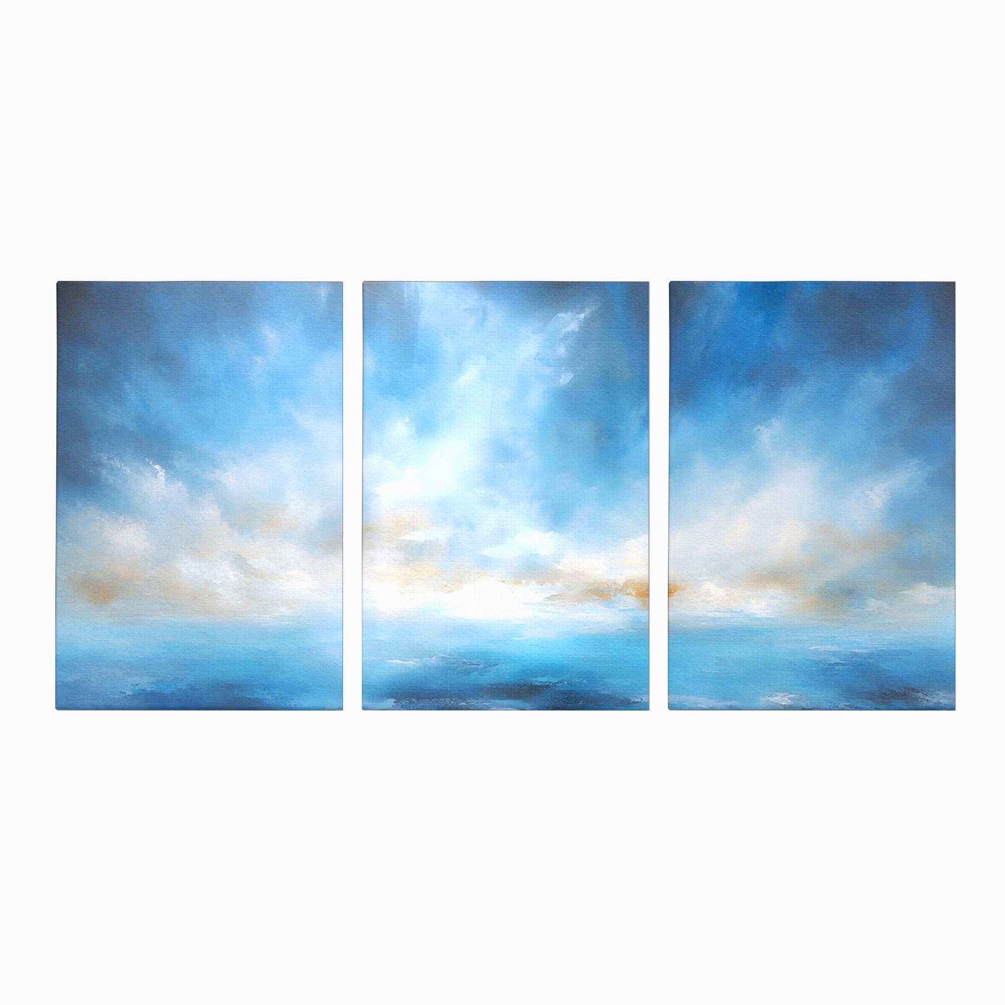 Set 3 Tablouri Canvas Premium LuxCanva® C3-1196, Oras Vazut Din Avion, Relaxare, Living Room, Culori Vibrante