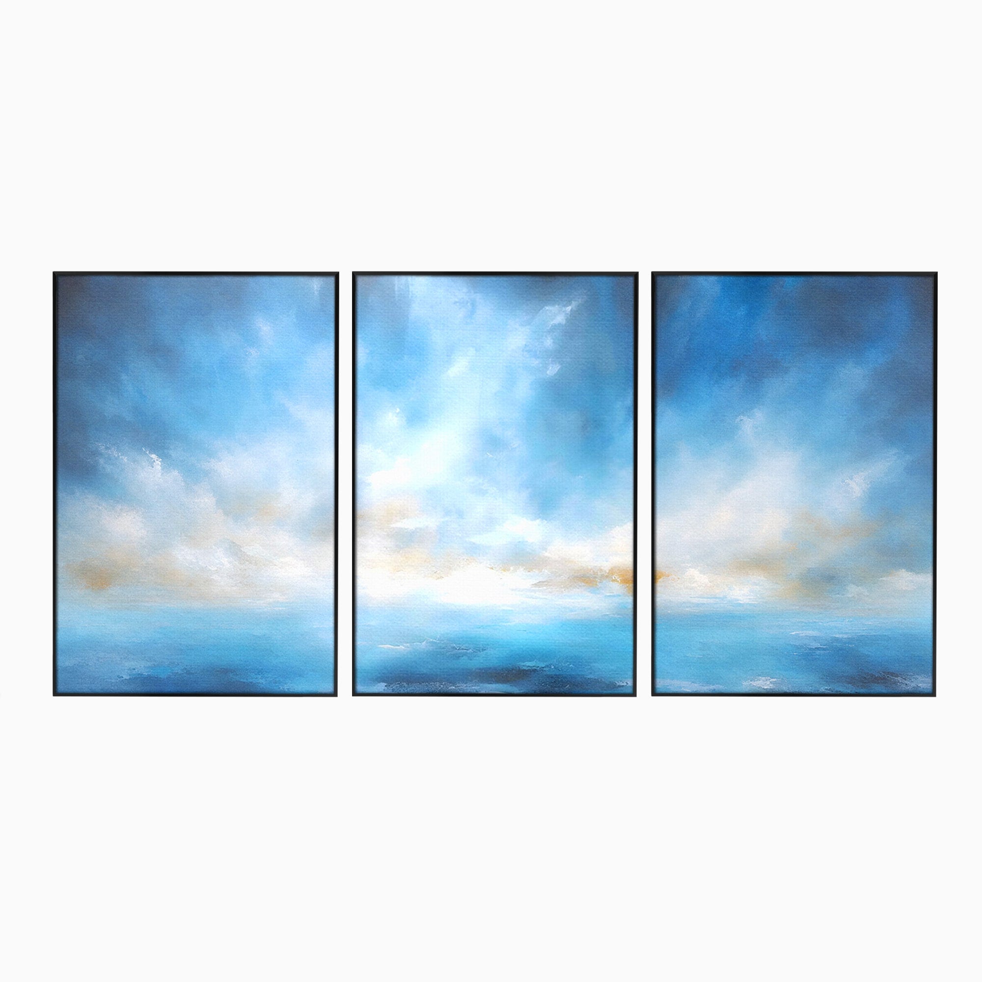 Set 3 Tablouri Canvas Premium LuxCanva® C3-1196, Oras Vazut Din Avion, Relaxare, Living Room, Culori Vibrante