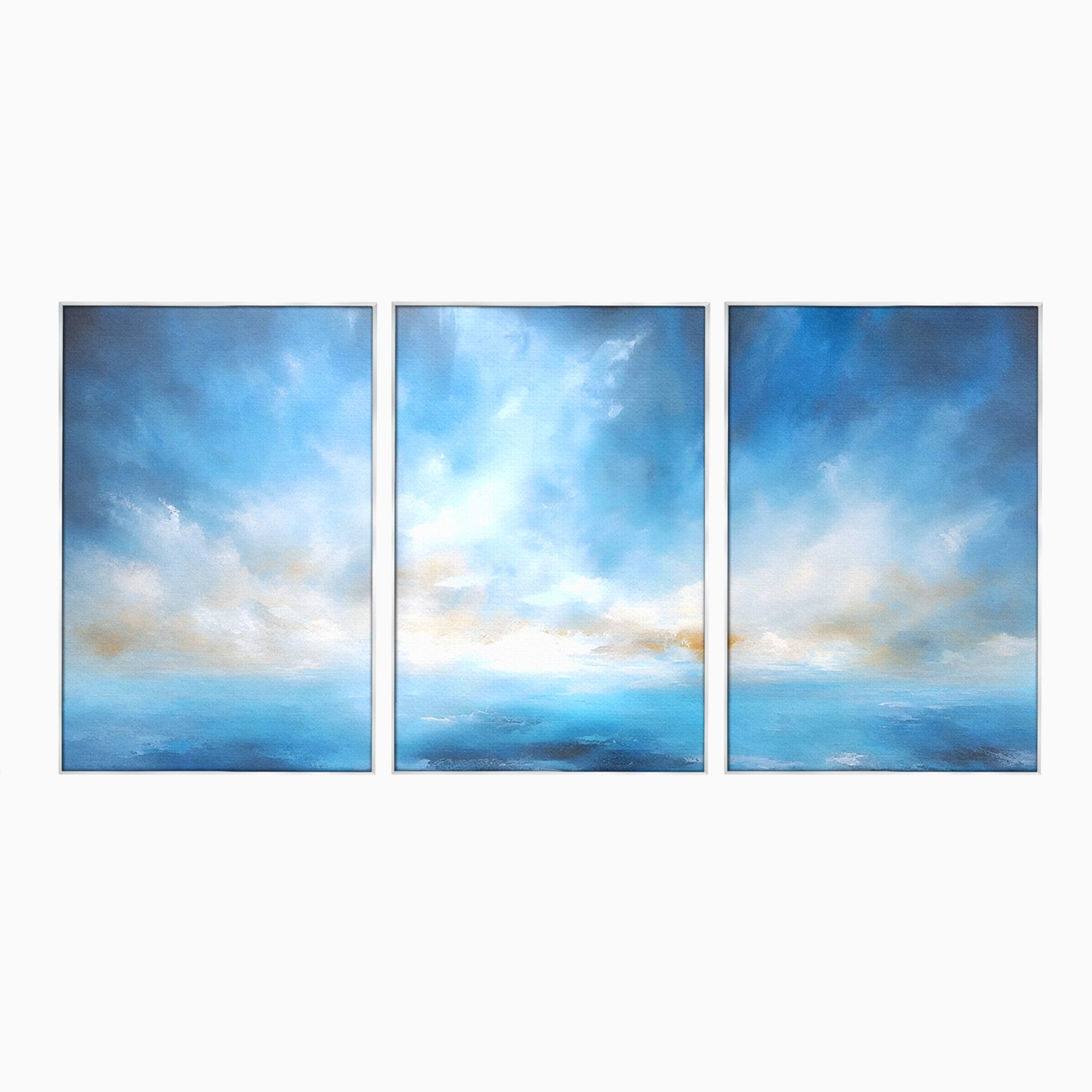 Set 3 Tablouri Canvas Premium LuxCanva® C3-1196, Oras Vazut Din Avion, Relaxare, Living Room, Culori Vibrante