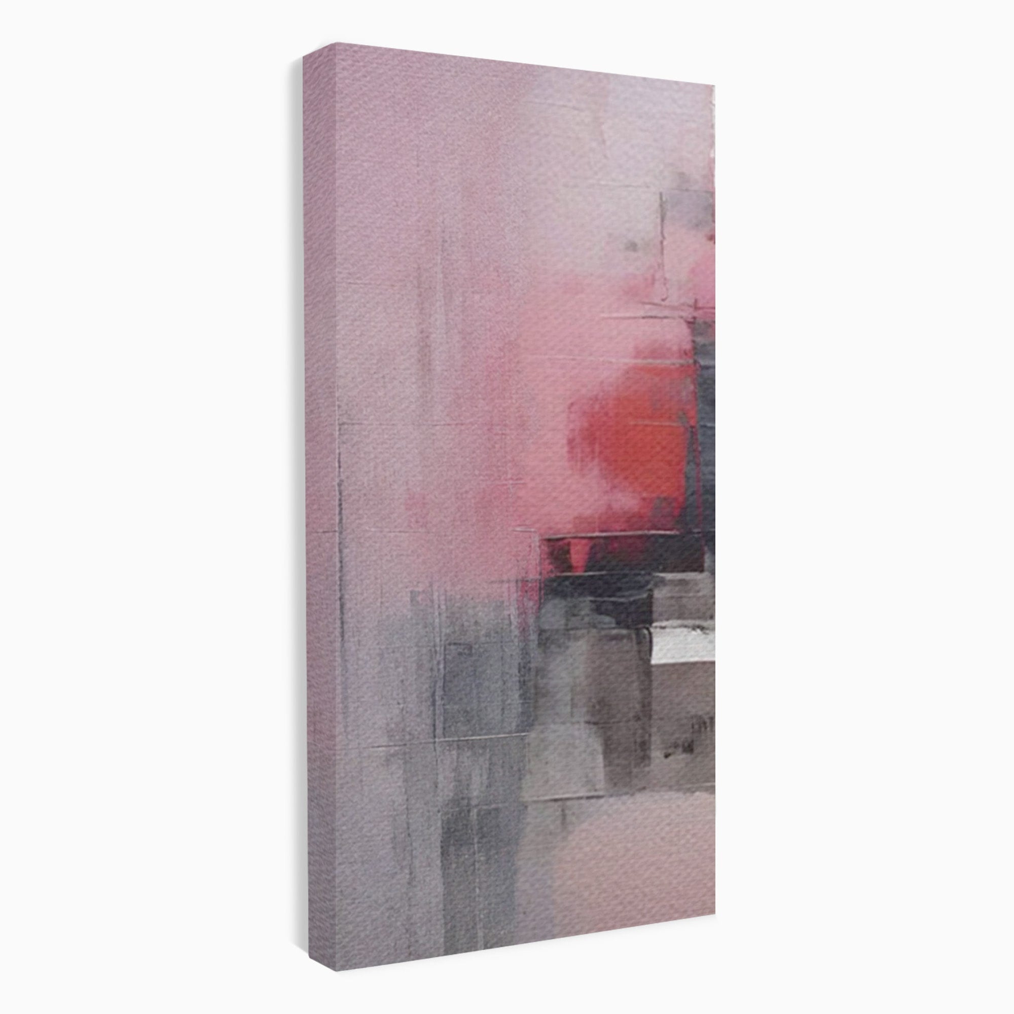 Set 3 Tablouri Canvas Premium LuxCanva® C3-1197, Abstract Rosu Si Negru, Culori, Decorativ, Living Room, Culori Vibrante