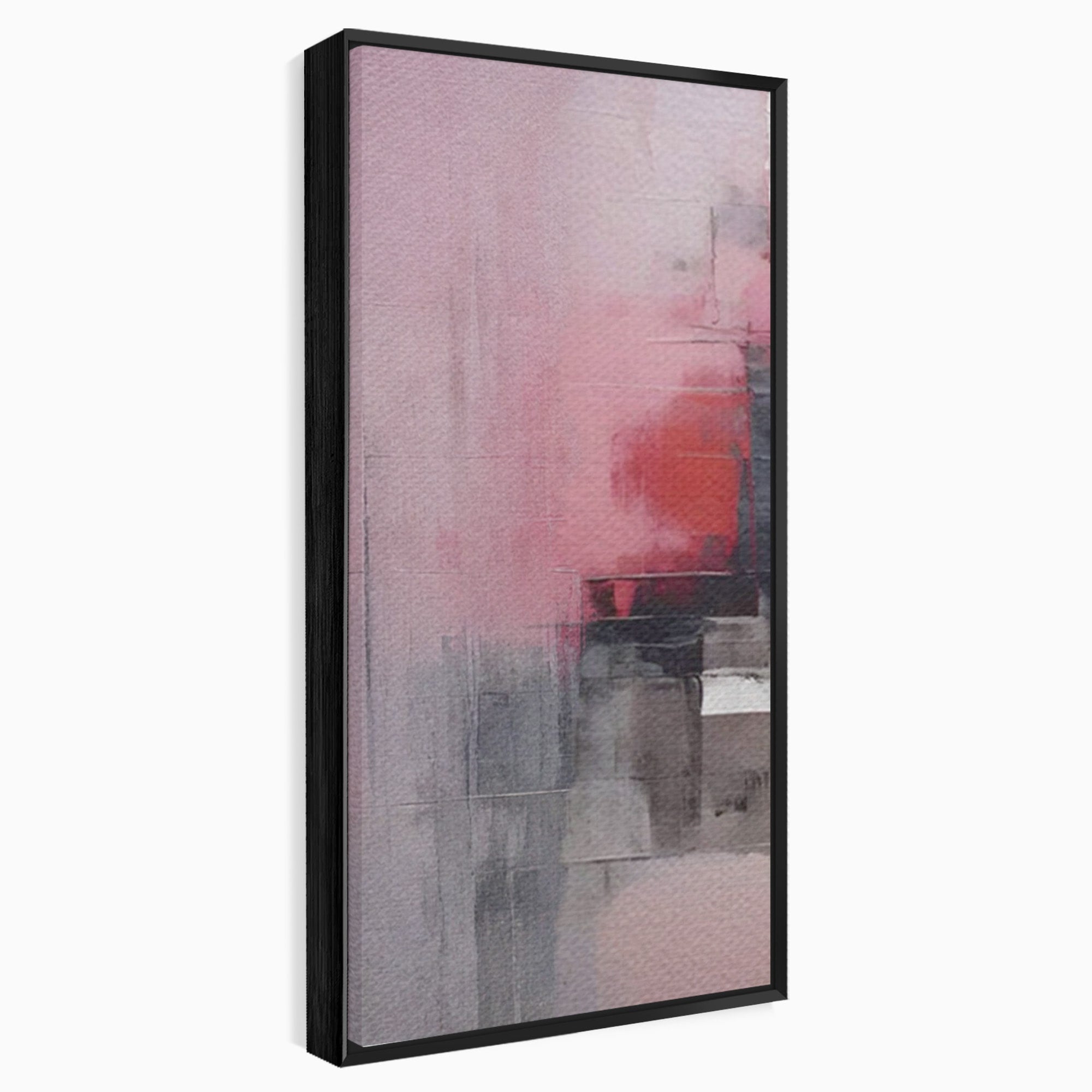 Set 3 Tablouri Canvas Premium LuxCanva® C3-1197, Abstract Rosu Si Negru, Culori, Decorativ, Living Room, Culori Vibrante