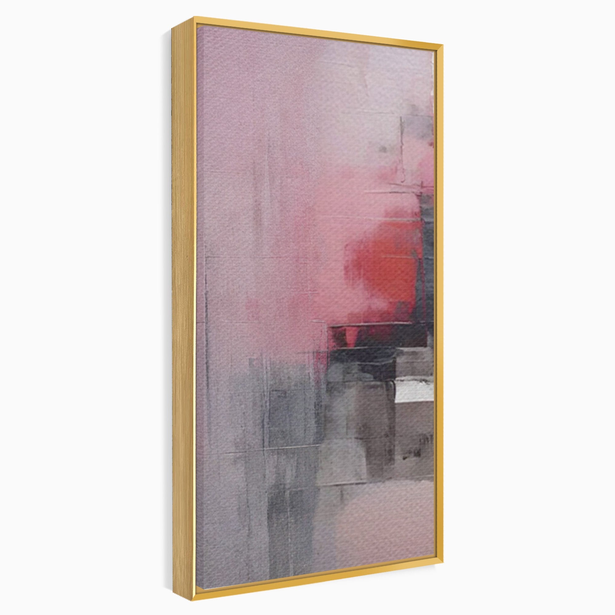 Set 3 Tablouri Canvas Premium LuxCanva® C3-1197, Abstract Rosu Si Negru, Culori, Decorativ, Living Room, Culori Vibrante
