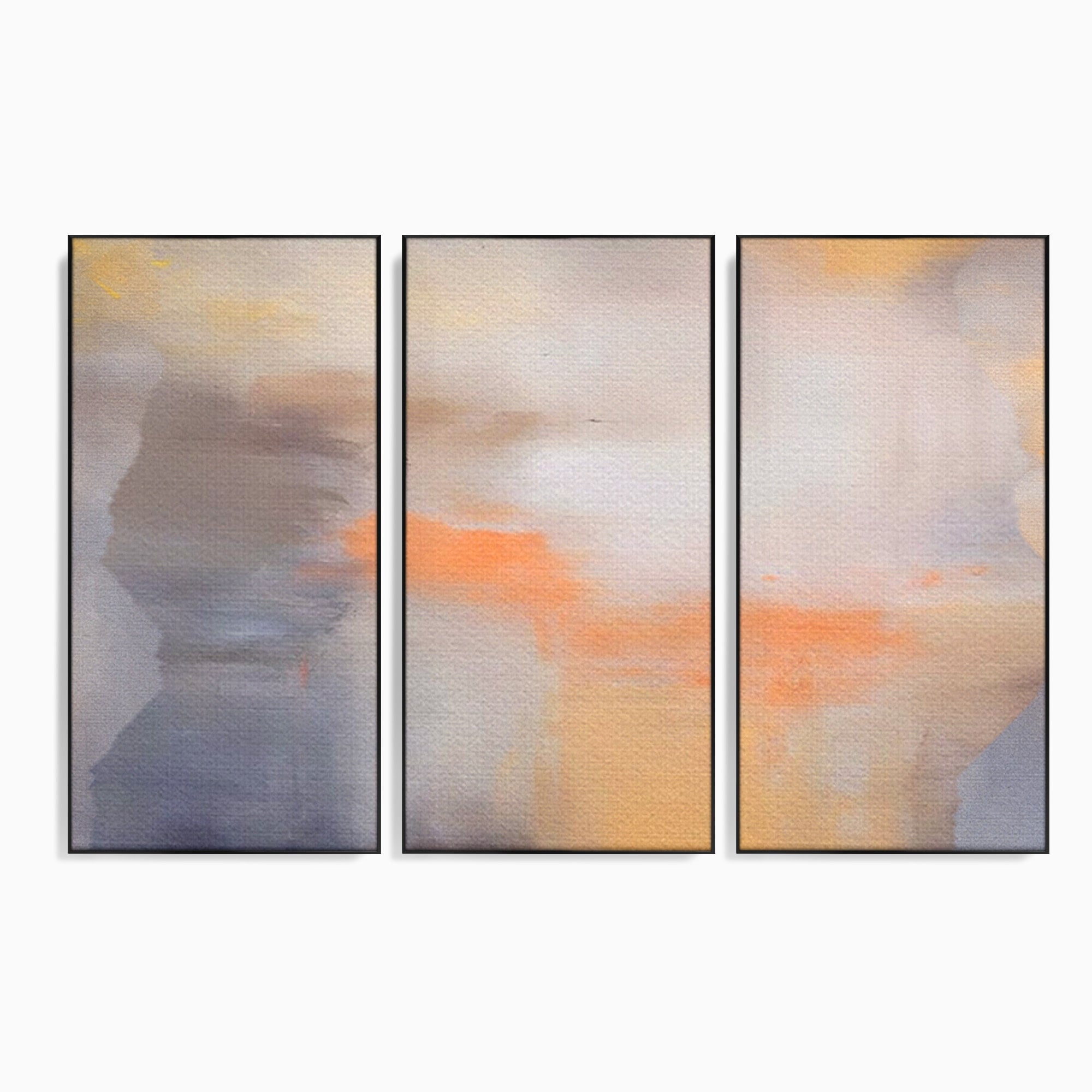 Set 3 Tablouri Canvas Premium LuxCanva® C3-1199, Abstract Colors, Relaxare, Living Room, Culori Vibrante