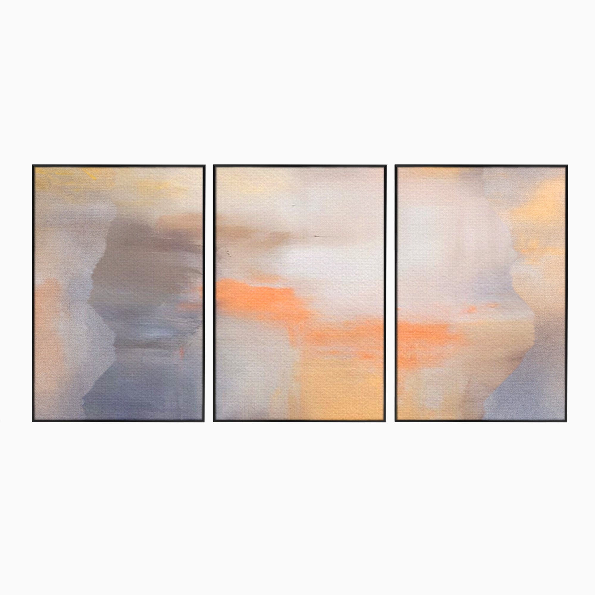 Set 3 Tablouri Canvas Premium LuxCanva® C3-1199, Abstract Colors, Relaxare, Living Room, Culori Vibrante