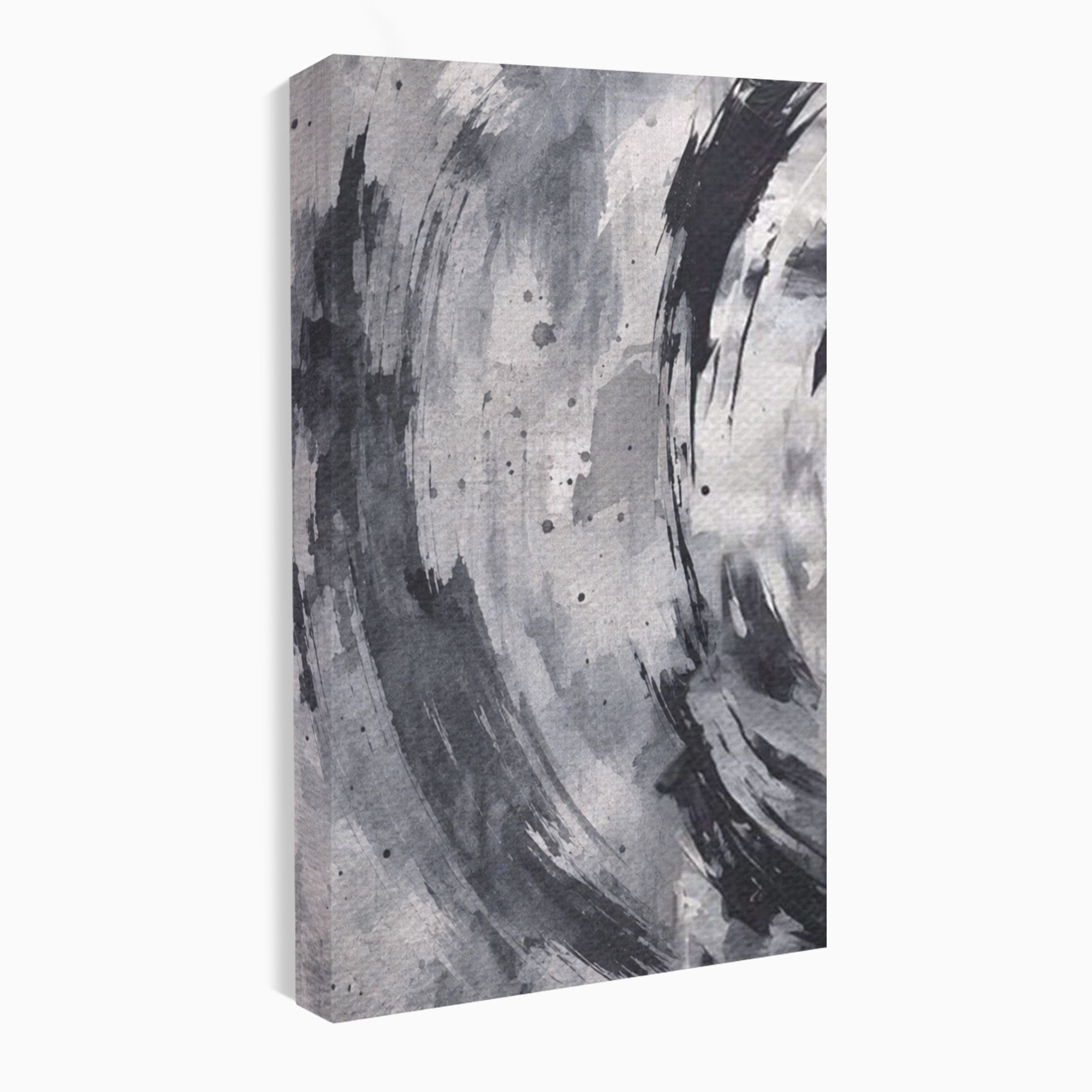 Set 3 Tablouri Canvas Premium LuxCanva® C3-1217, Abstract Round Paint, Culori, Decorativ, Living Room, Culori Vibrante