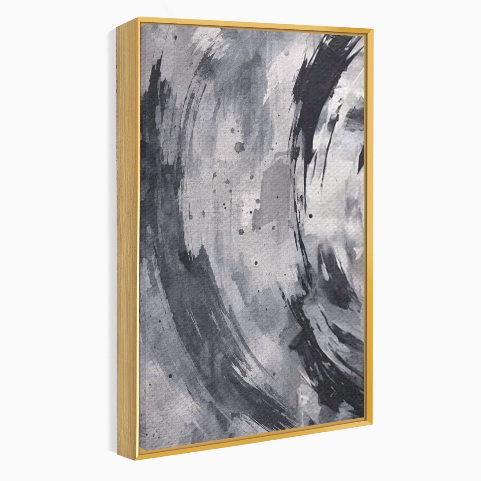 Set 3 Tablouri Canvas Premium LuxCanva® C3-1217, Abstract Round Paint, Culori, Decorativ, Living Room, Culori Vibrante