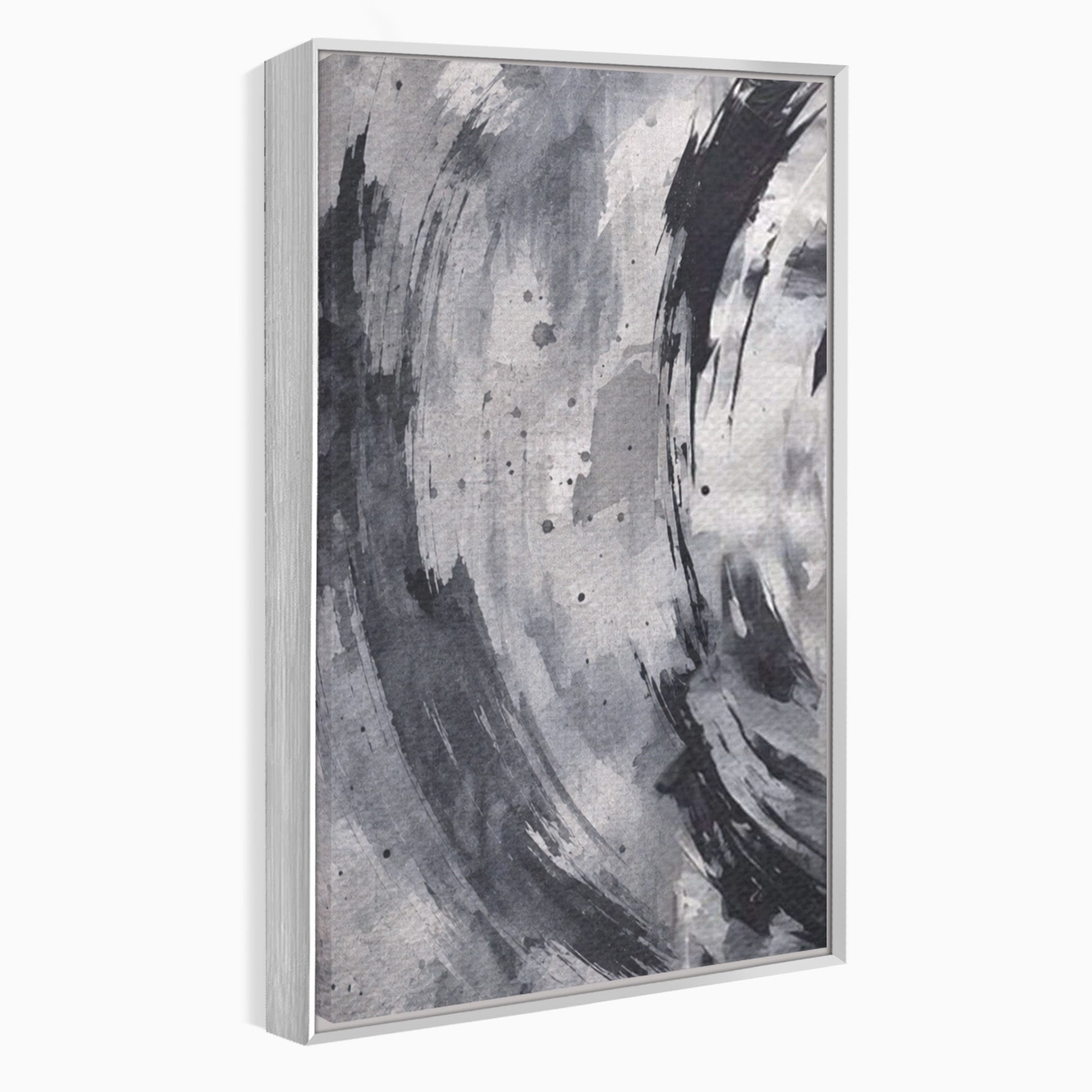 Set 3 Tablouri Canvas Premium LuxCanva® C3-1217, Abstract Round Paint, Culori, Decorativ, Living Room, Culori Vibrante