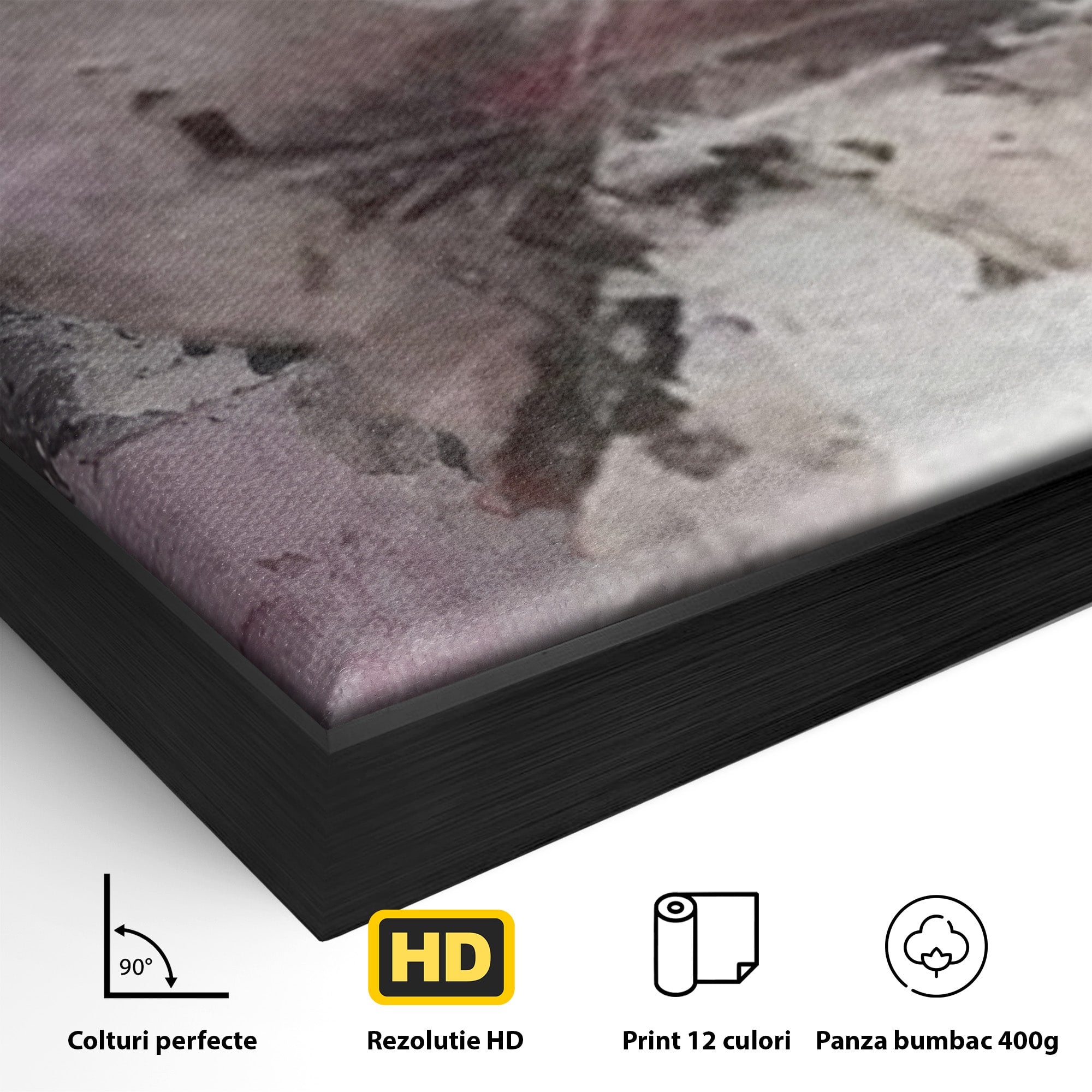Set 3 Tablouri Canvas Premium LuxCanva® C3-1221, Pete De Culoare Tablou Abstract, Relaxare, Living Room, Culori Vibrante