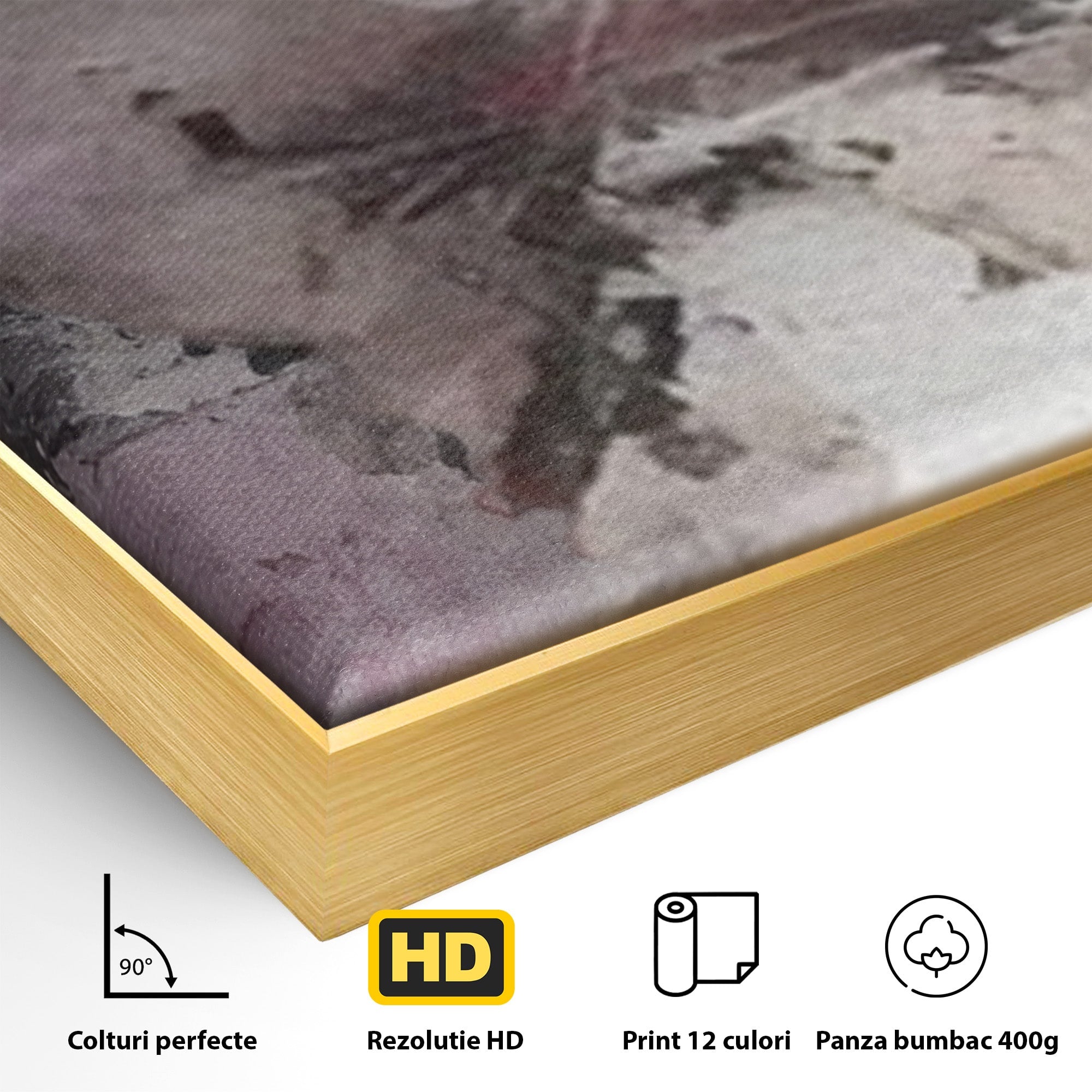 Set 3 Tablouri Canvas Premium LuxCanva® C3-1221, Pete De Culoare Tablou Abstract, Relaxare, Living Room, Culori Vibrante