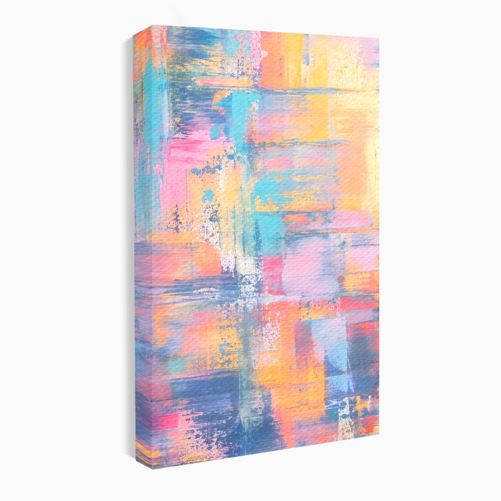 Set 3 Tablouri Canvas Premium LuxCanva® C3-1226, Abstract Colors Landscape, Relaxare, Living Room, Culori Vibrante