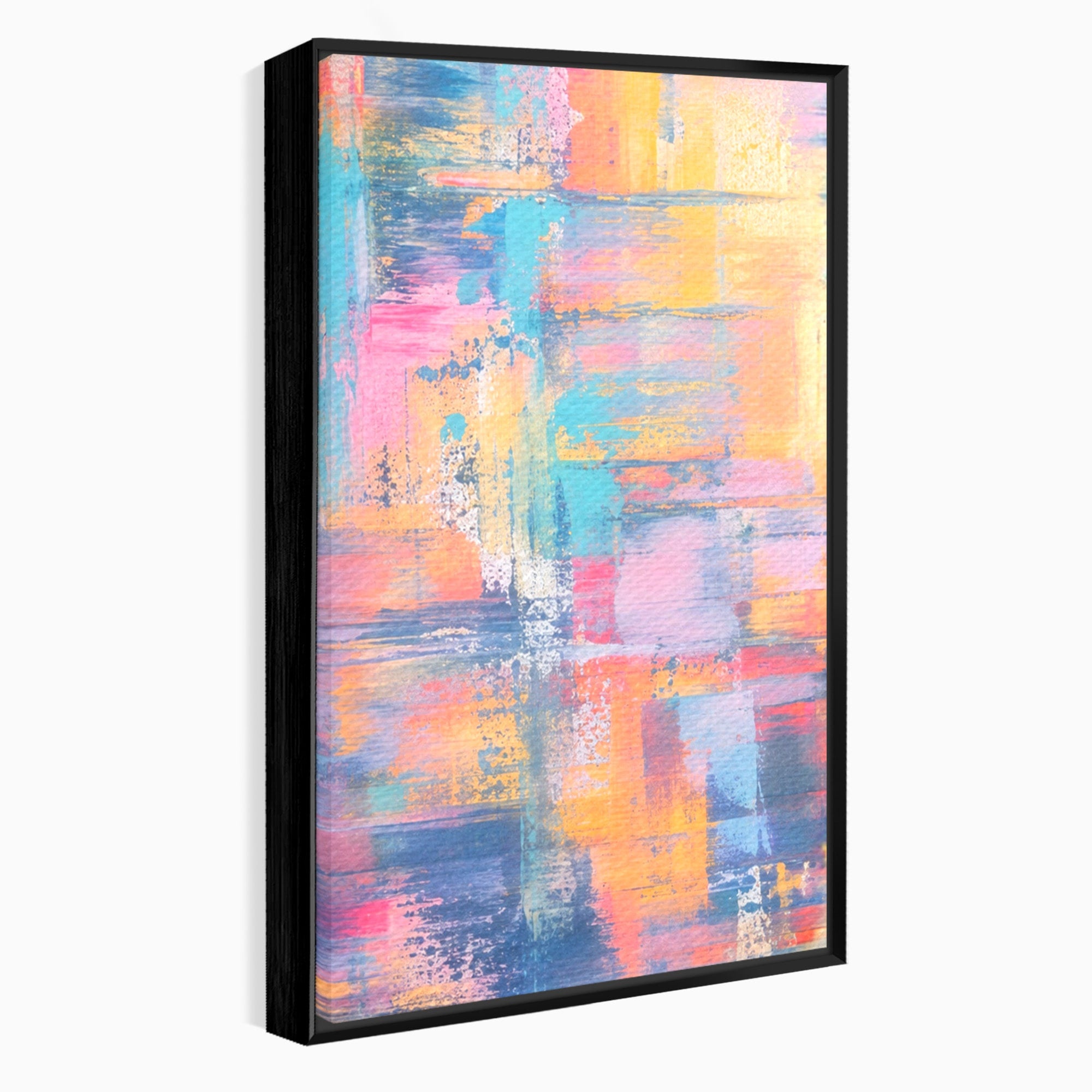 Set 3 Tablouri Canvas Premium LuxCanva® C3-1226, Abstract Colors Landscape, Relaxare, Living Room, Culori Vibrante