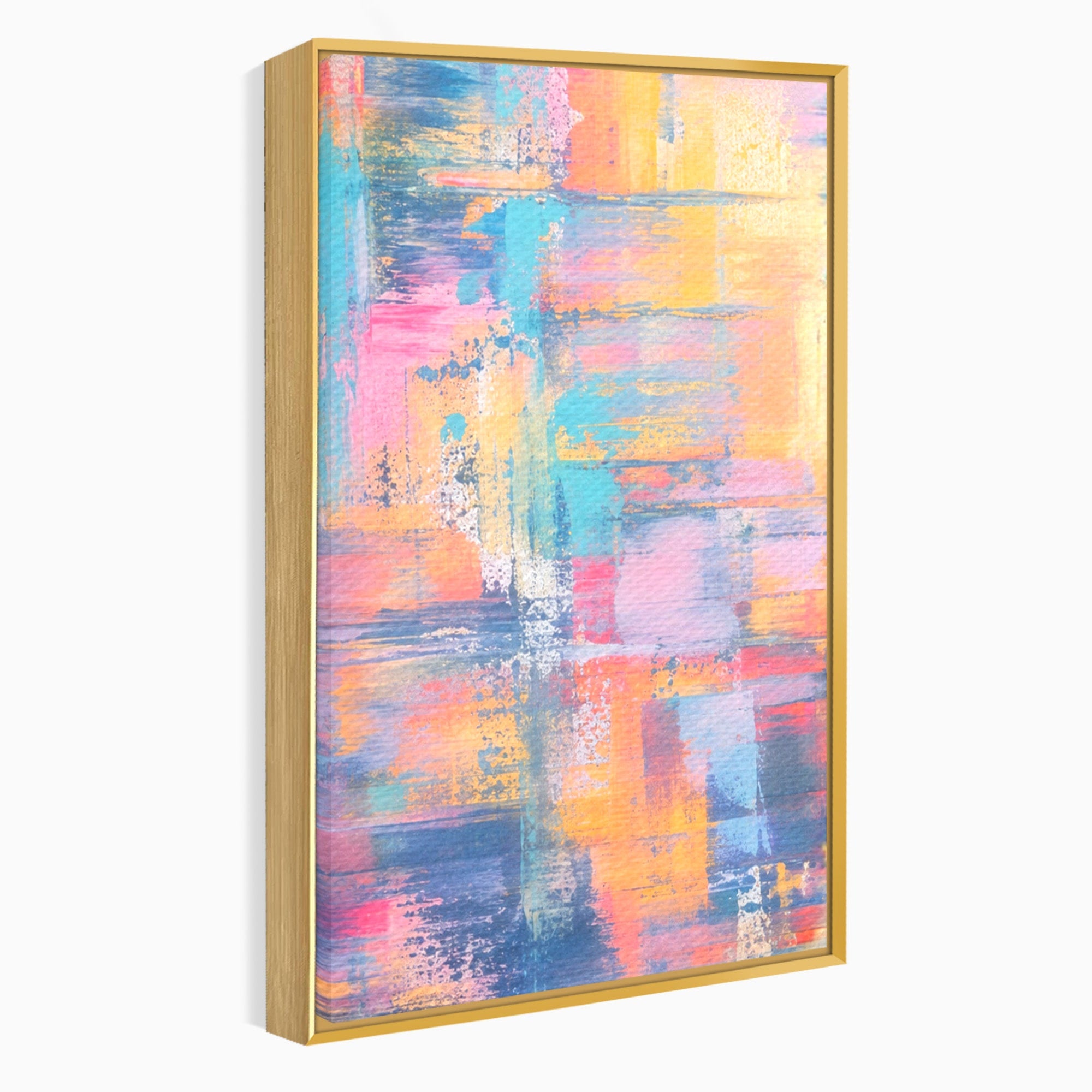 Set 3 Tablouri Canvas Premium LuxCanva® C3-1226, Abstract Colors Landscape, Relaxare, Living Room, Culori Vibrante