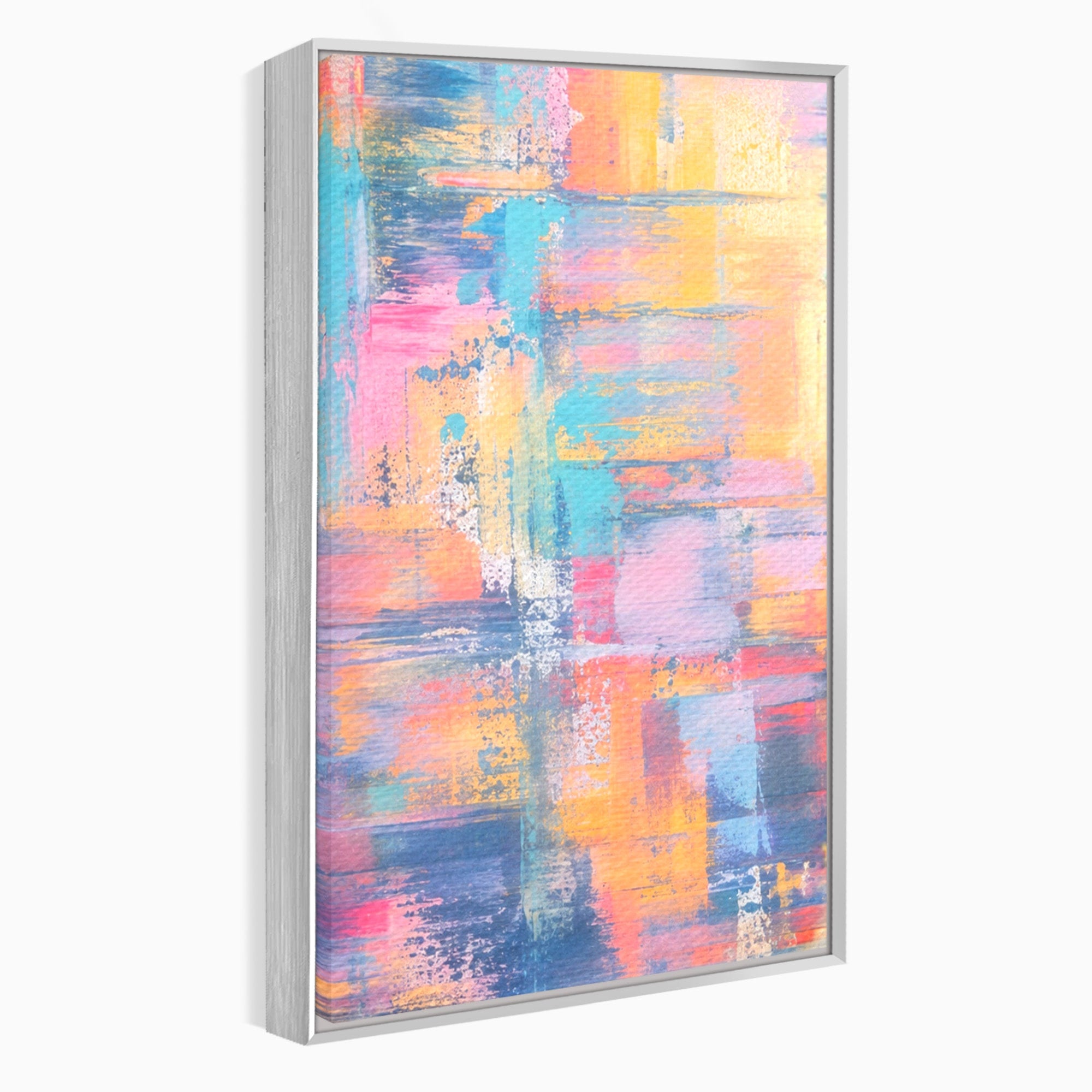 Set 3 Tablouri Canvas Premium LuxCanva® C3-1226, Abstract Colors Landscape, Relaxare, Living Room, Culori Vibrante