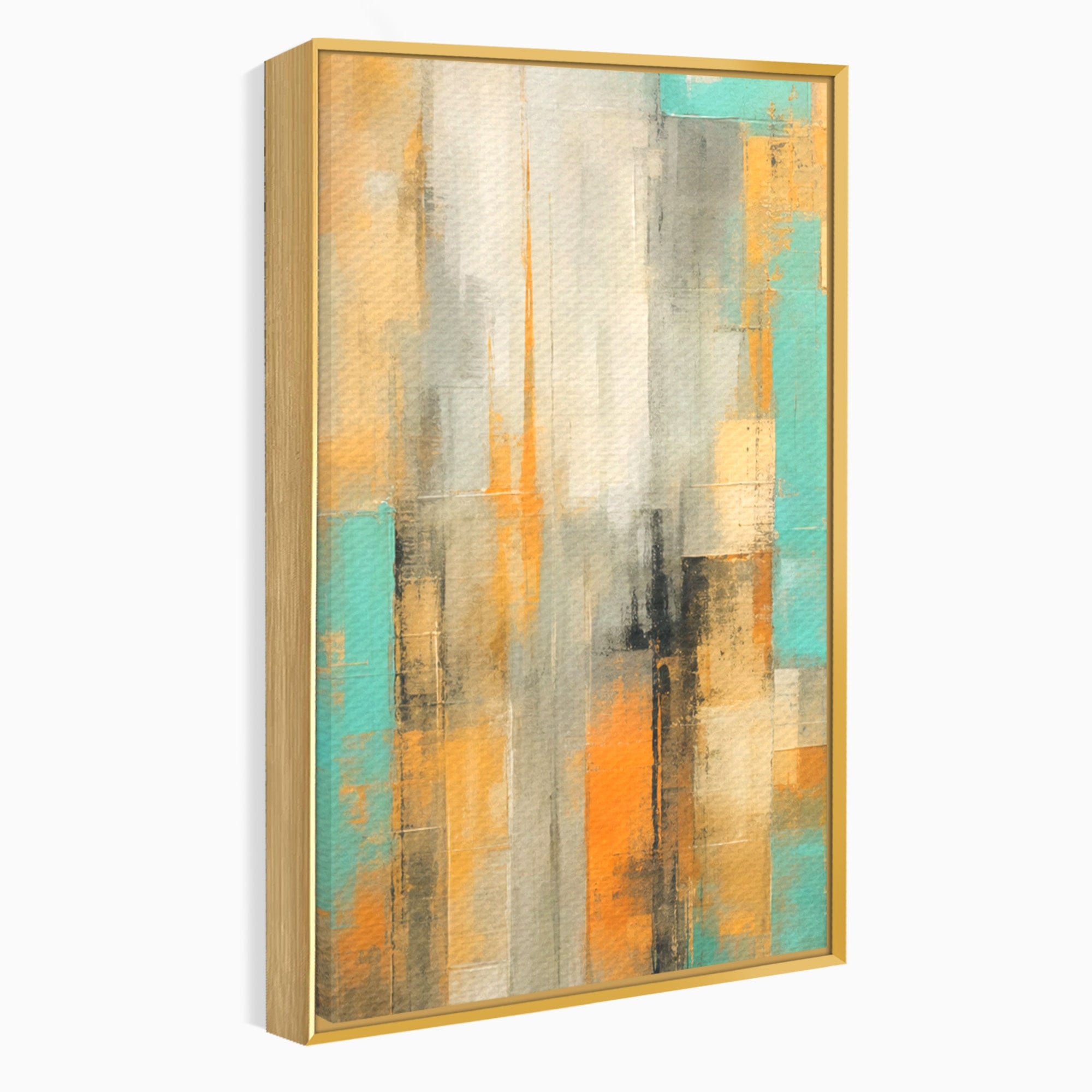 Set 3 Tablouri Canvas Premium LuxCanva® C3-1232, Abstract Colors Lanscape, Relaxare, Living Room, Culori Vibrante