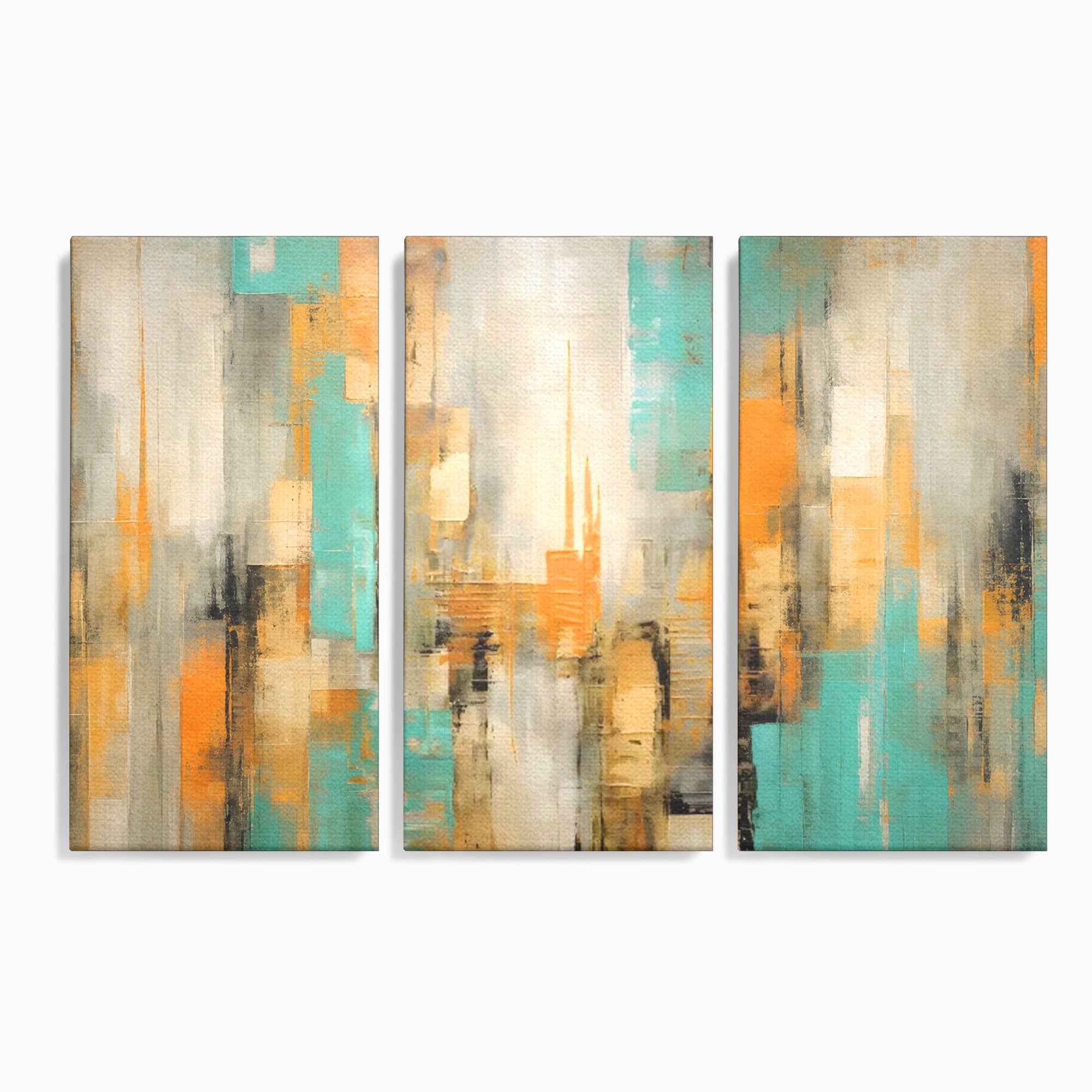 Set 3 Tablouri Canvas Premium LuxCanva® C3-1232, Abstract Colors Lanscape, Relaxare, Living Room, Culori Vibrante