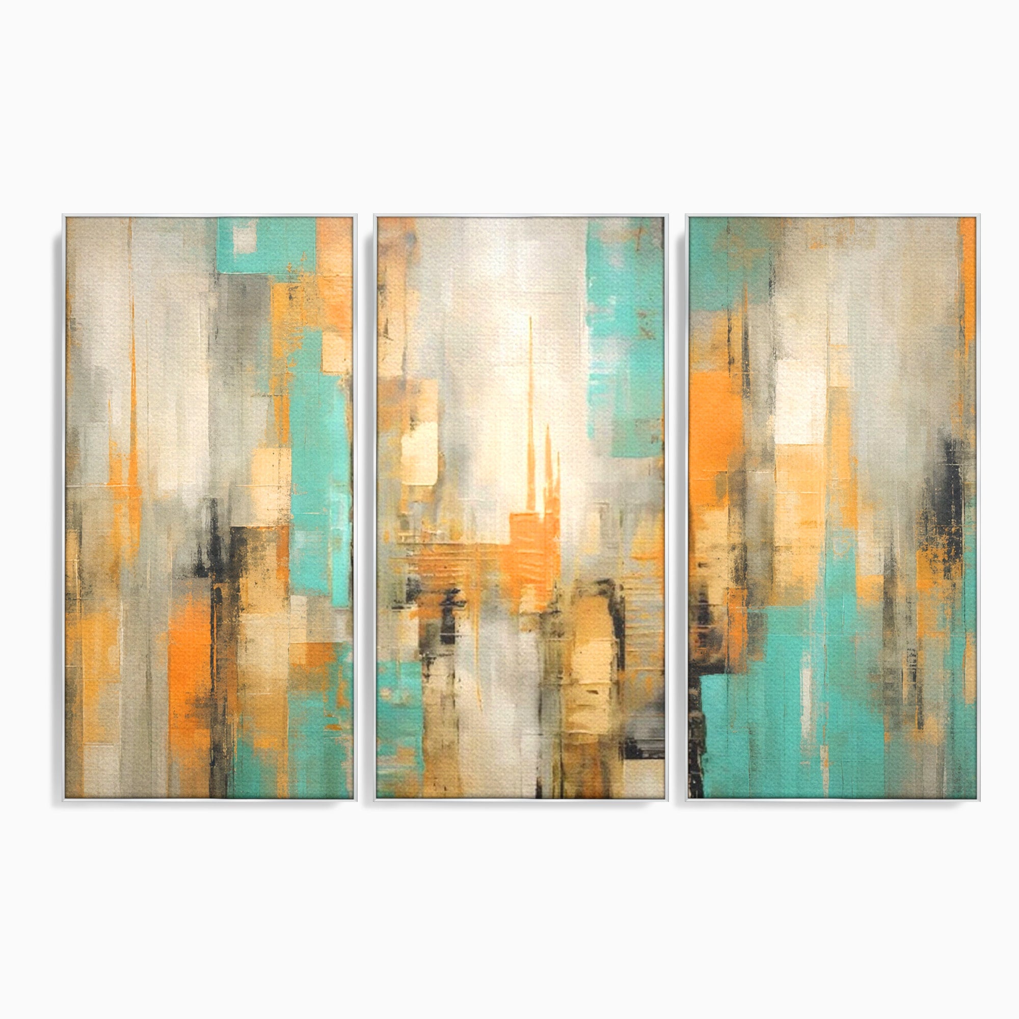 Set 3 Tablouri Canvas Premium LuxCanva® C3-1232, Abstract Colors Lanscape, Relaxare, Living Room, Culori Vibrante