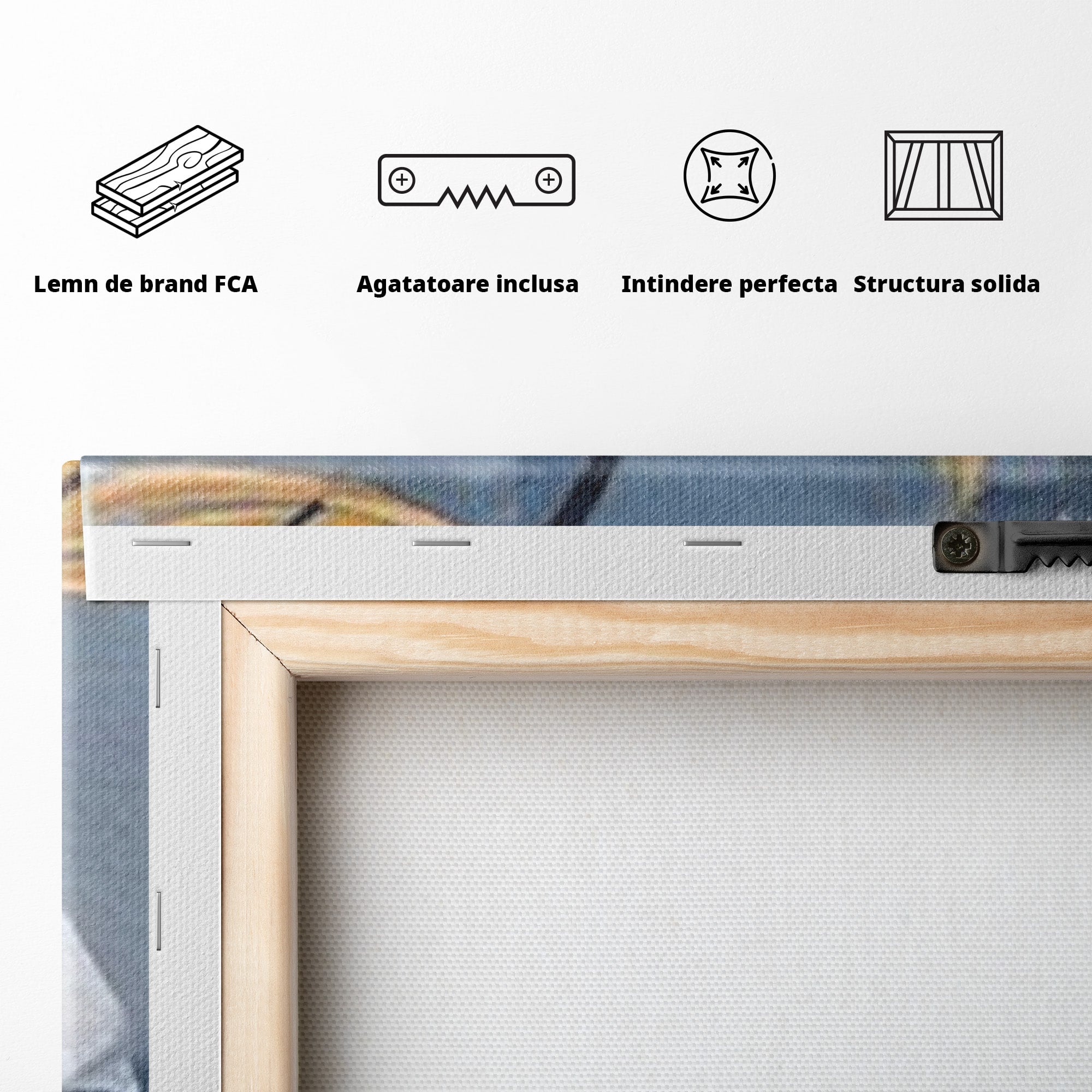 Set 3 Tablouri Canvas Premium LuxCanva® C3-1243, Relaxare, Living Room, Culori Vibrante