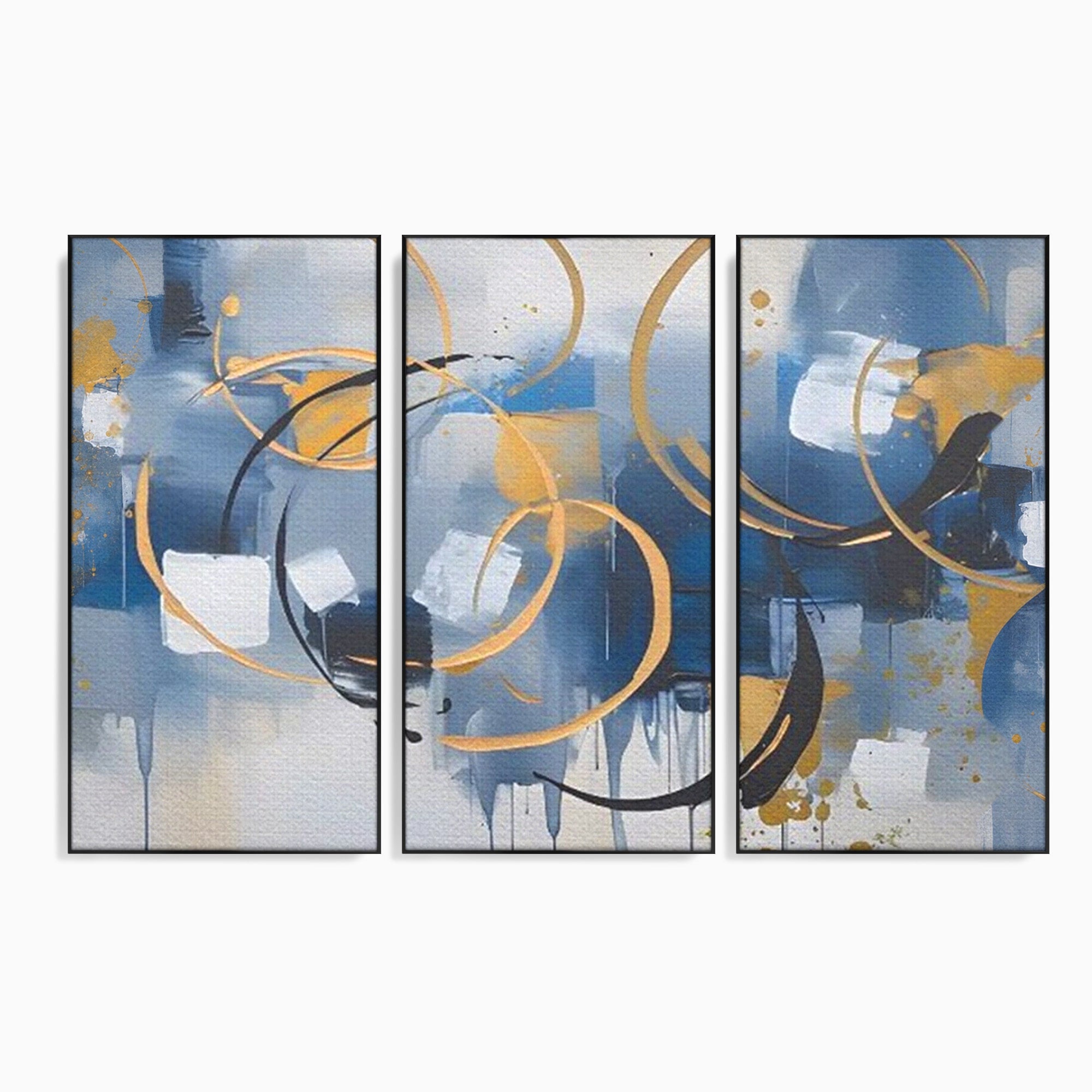 Set 3 Tablouri Canvas Premium LuxCanva® C3-1243, Relaxare, Living Room, Culori Vibrante