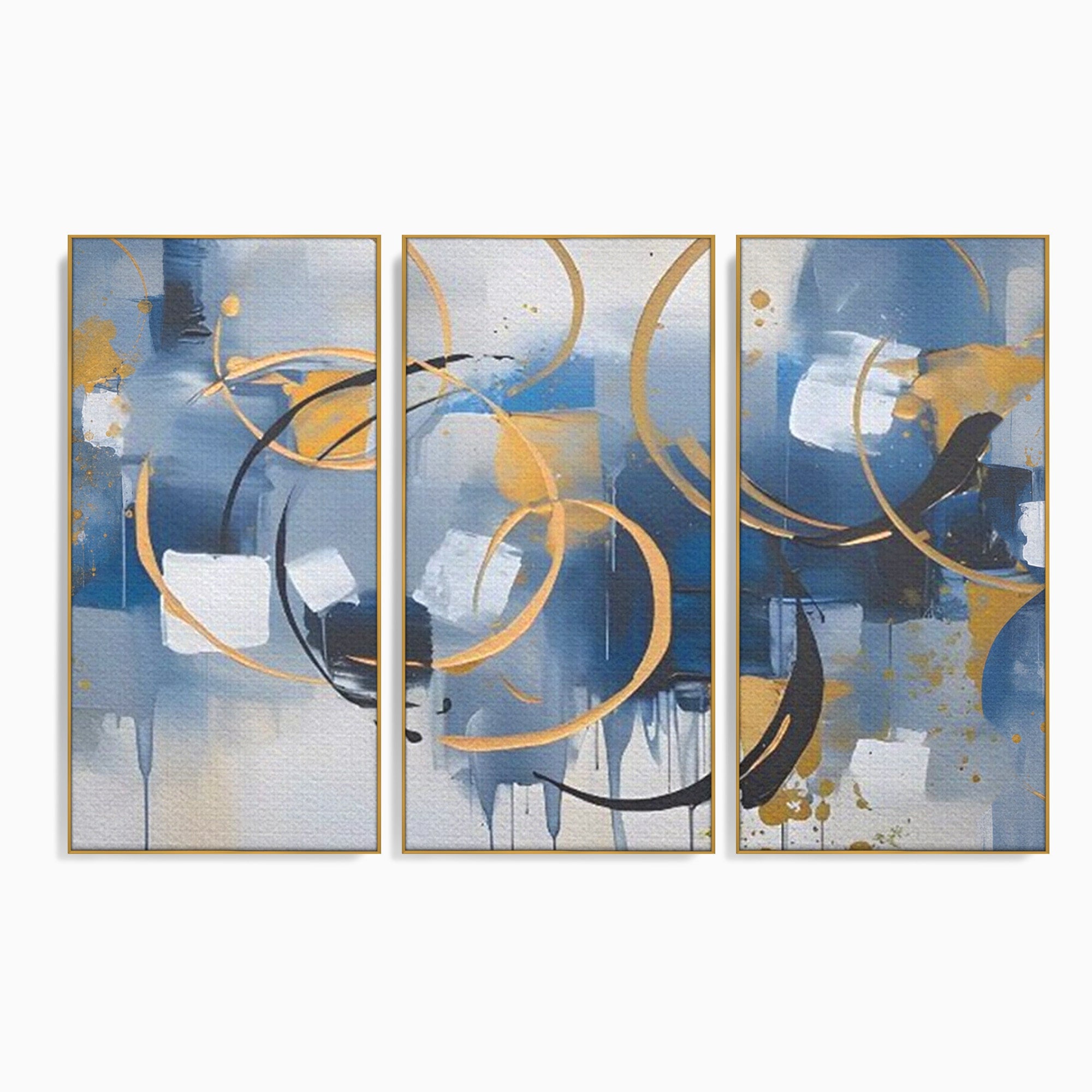 Set 3 Tablouri Canvas Premium LuxCanva® C3-1243, Relaxare, Living Room, Culori Vibrante