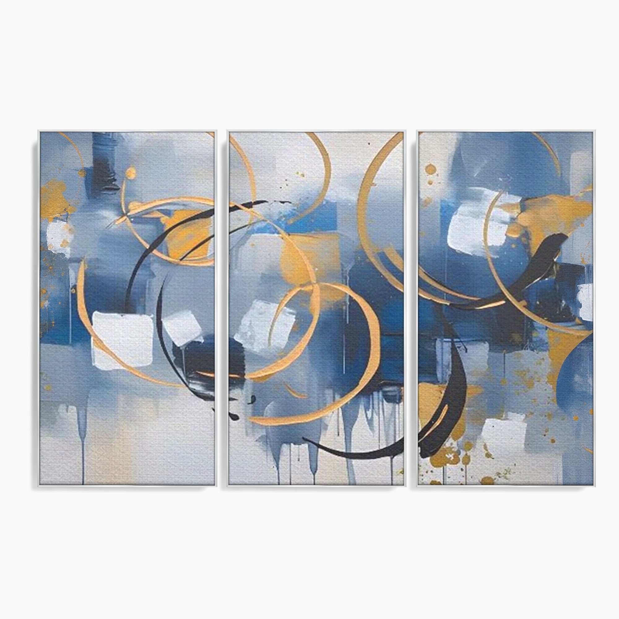 Set 3 Tablouri Canvas Premium LuxCanva® C3-1243, Relaxare, Living Room, Culori Vibrante