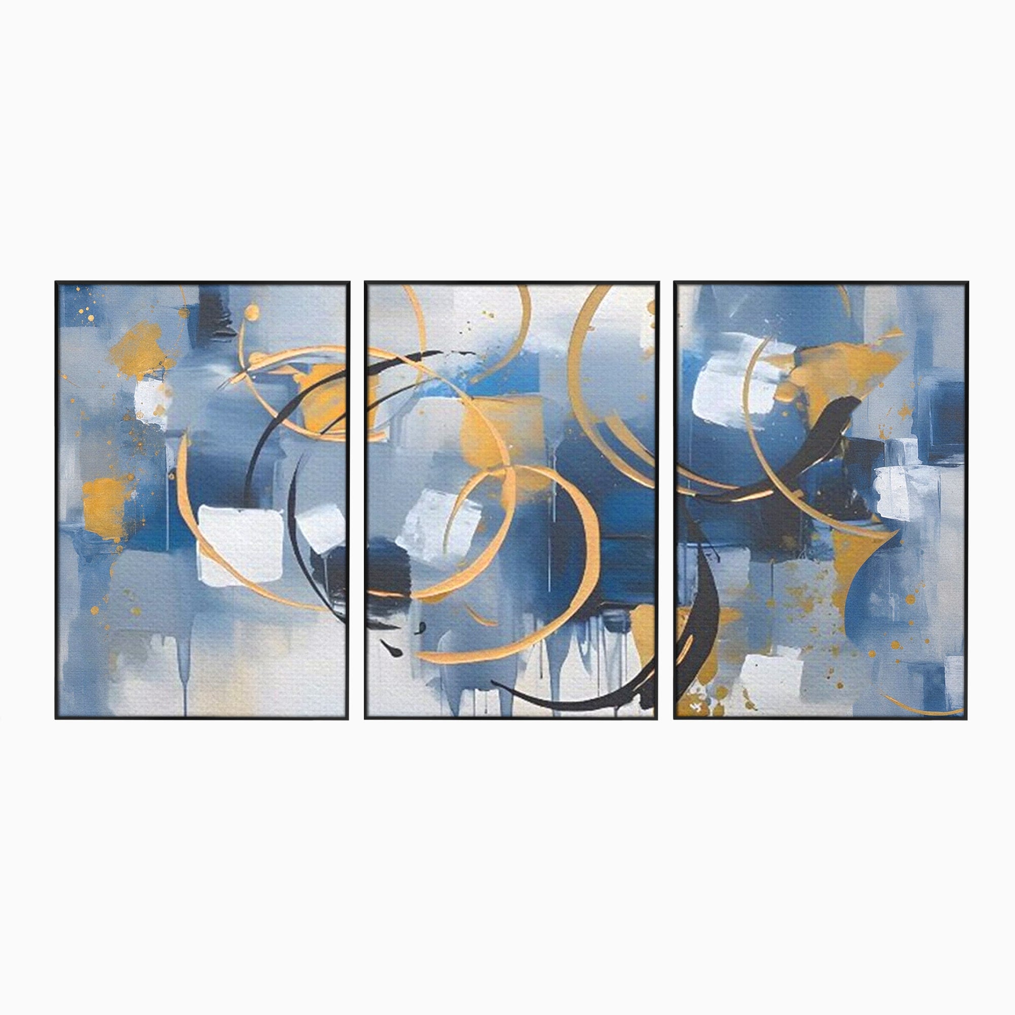 Set 3 Tablouri Canvas Premium LuxCanva® C3-1243, Relaxare, Living Room, Culori Vibrante
