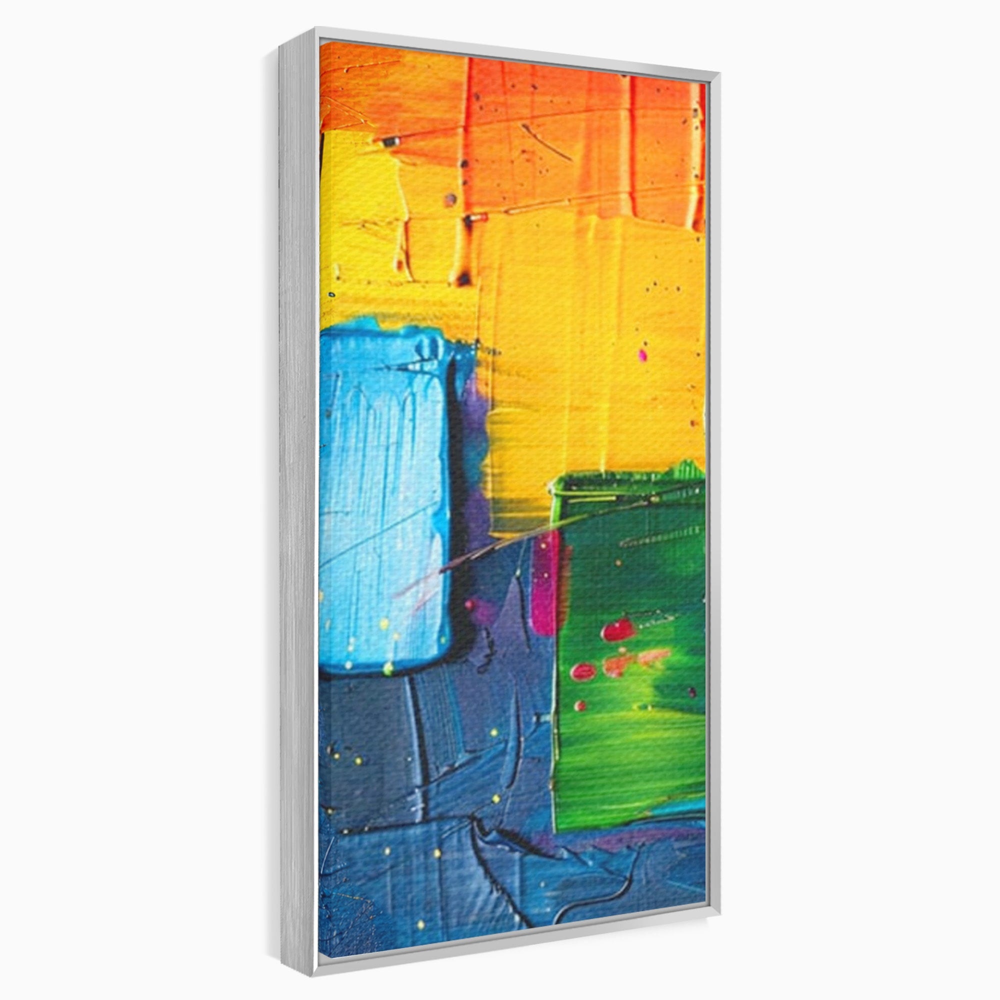 Set 3 Tablouri Canvas Premium LuxCanva® C3-1269, Blocuri de lumina, Geometrie, Culori, Fragmente, Compozitie, Urban, Impuls, Creativitate, Expresivitate, Expozitie, Iubire, Birou, Living, Dormitor