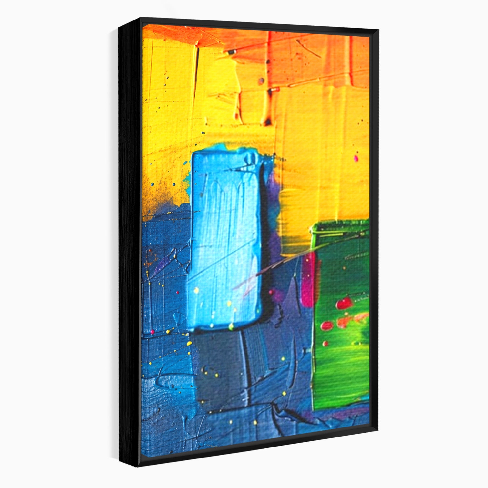 Set 3 Tablouri Canvas Premium LuxCanva® C3-1269, Blocuri de lumina, Geometrie, Culori, Fragmente, Compozitie, Urban, Impuls, Creativitate, Expresivitate, Expozitie, Iubire, Birou, Living, Dormitor