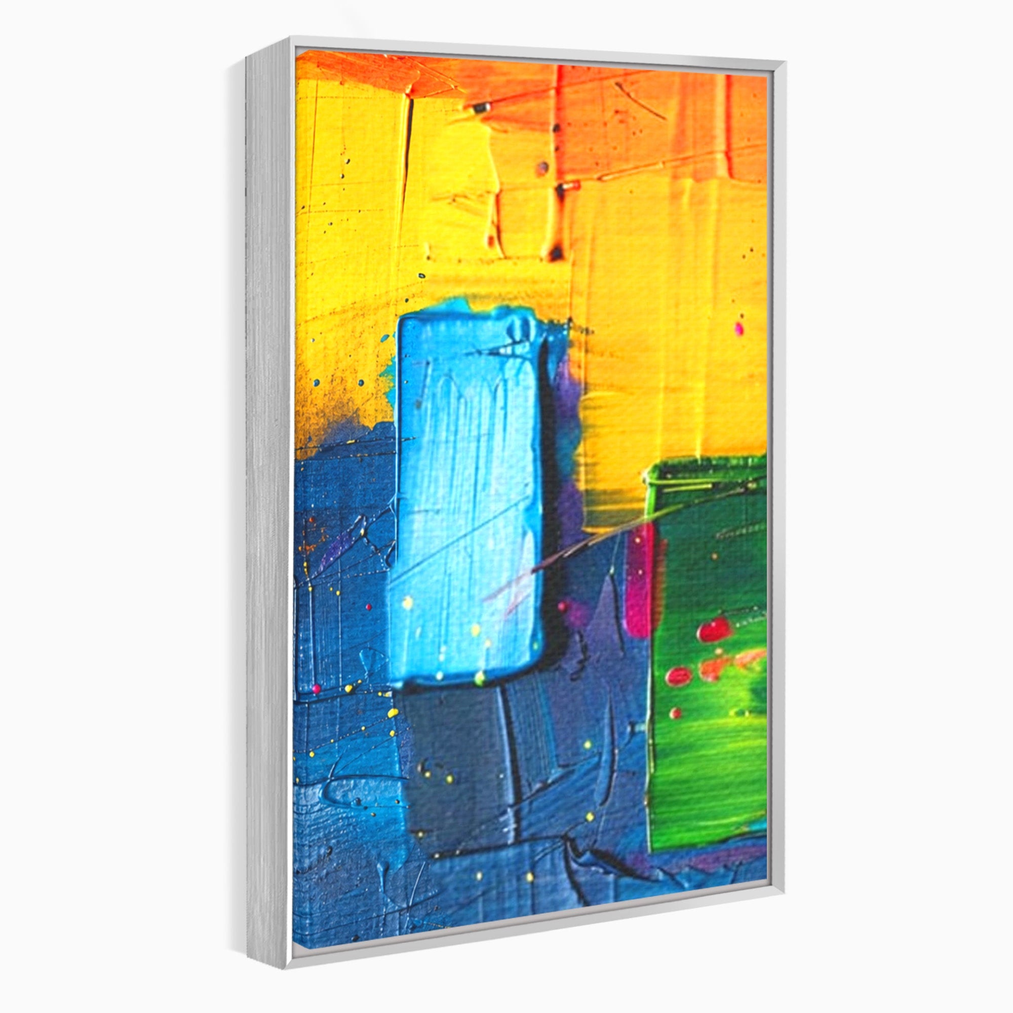 Set 3 Tablouri Canvas Premium LuxCanva® C3-1269, Blocuri de lumina, Geometrie, Culori, Fragmente, Compozitie, Urban, Impuls, Creativitate, Expresivitate, Expozitie, Iubire, Birou, Living, Dormitor