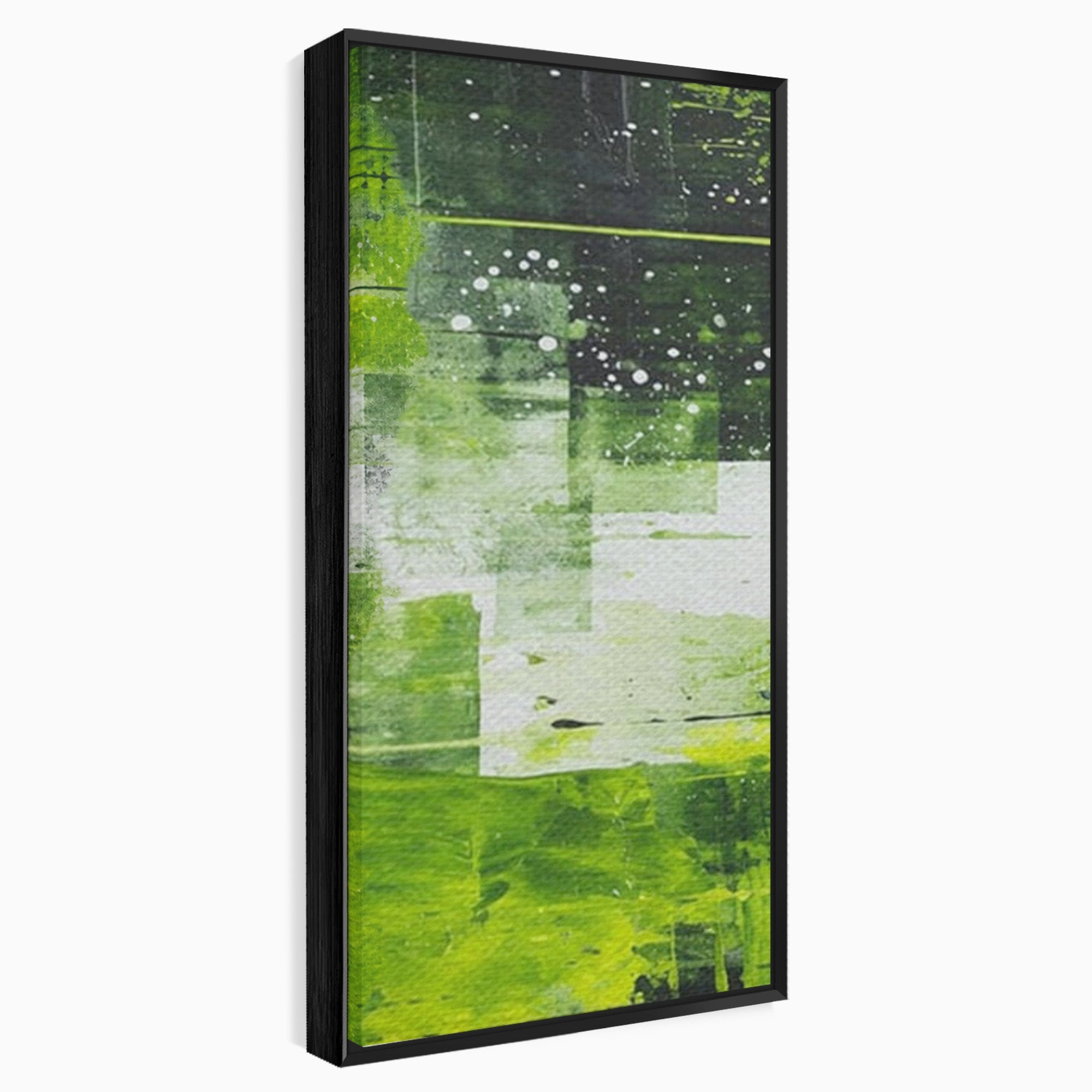 Set 3 Tablouri Canvas Premium LuxCanva® C3-1273, Puls vegetal, Geometrie, Verde, Organic, Armonie, Peisaj, Straturi, Prospetime, Abstract, Textura, Minimalism, Liniste, Spa, Birou, Living, Dormitor