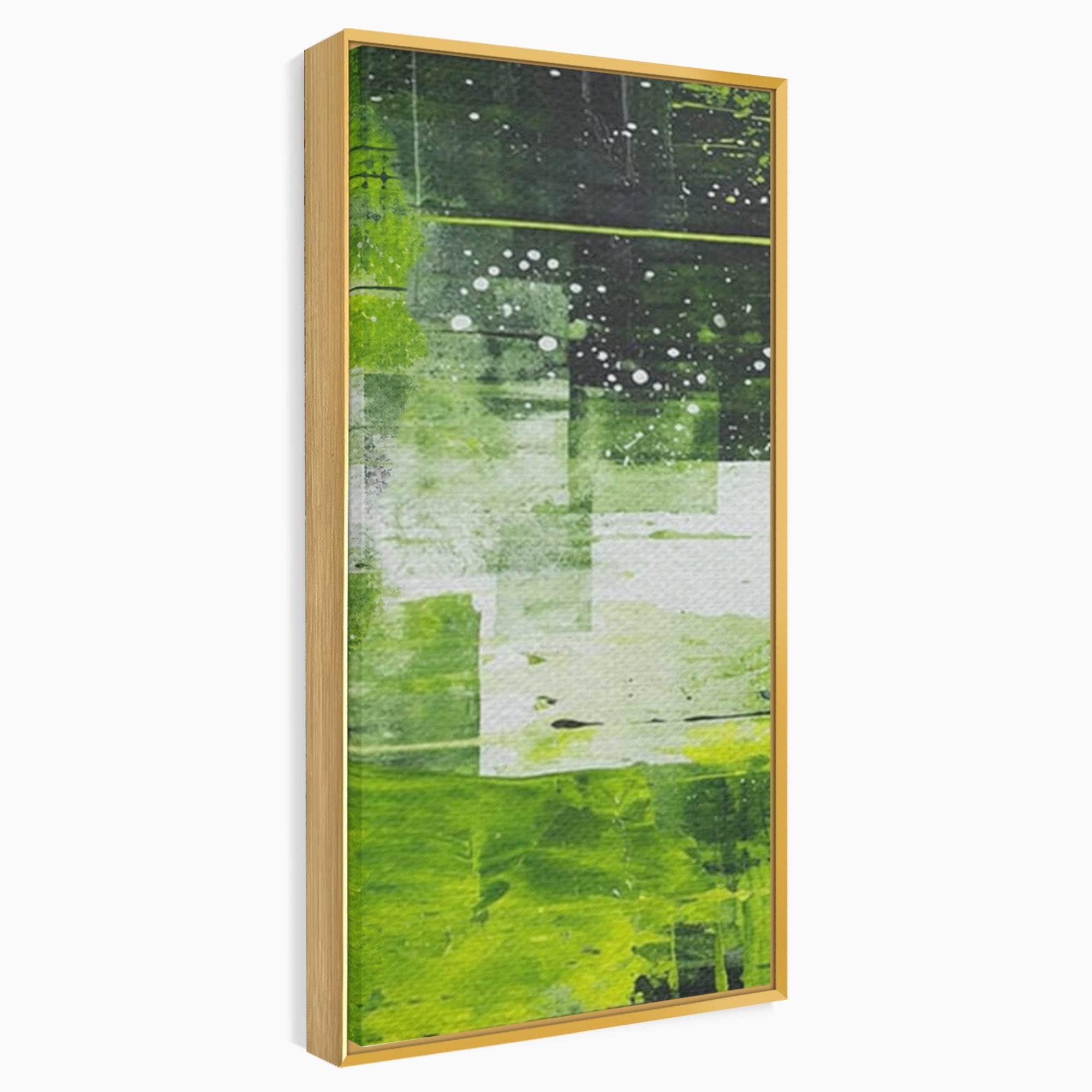 Set 3 Tablouri Canvas Premium LuxCanva® C3-1273, Puls vegetal, Geometrie, Verde, Organic, Armonie, Peisaj, Straturi, Prospetime, Abstract, Textura, Minimalism, Liniste, Spa, Birou, Living, Dormitor