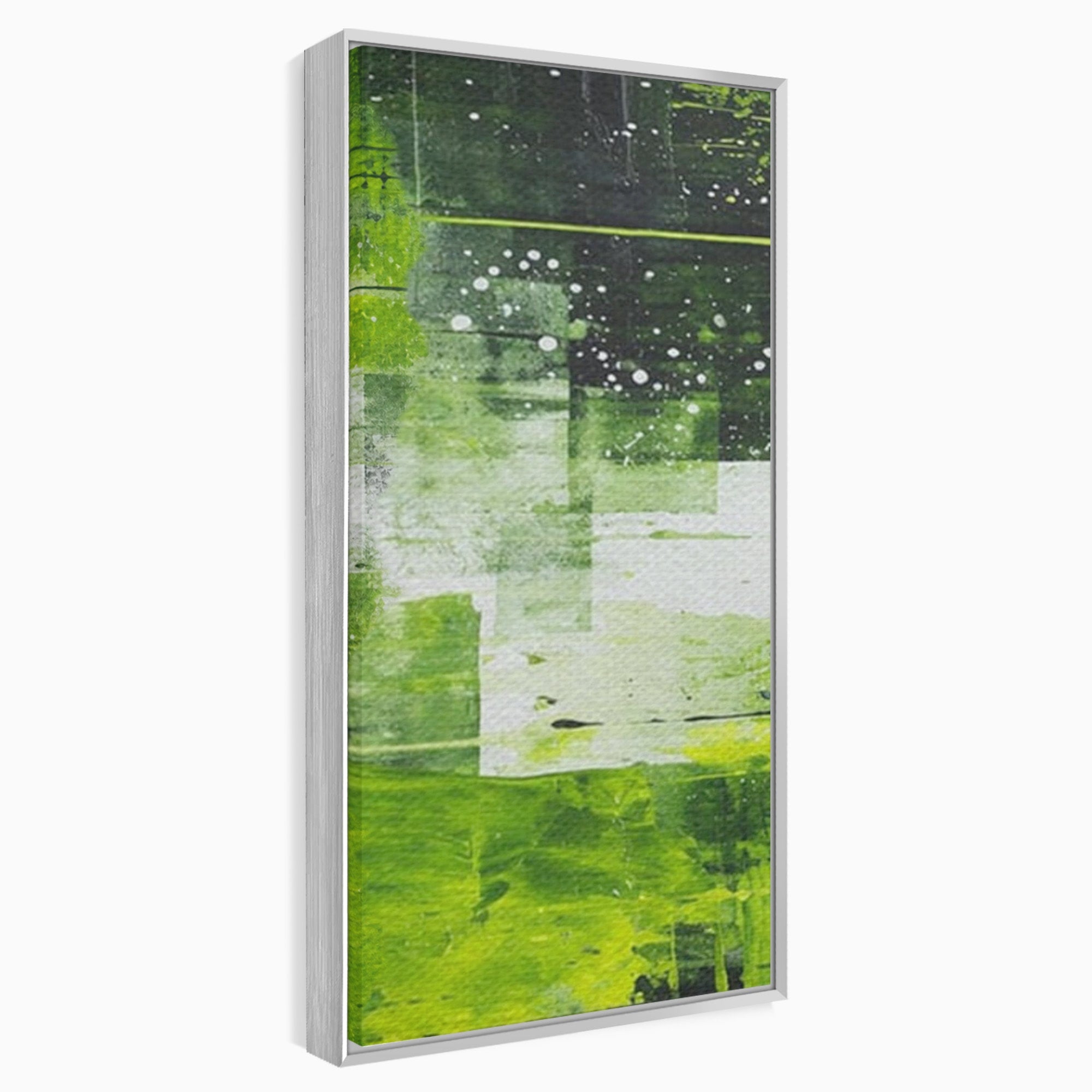 Set 3 Tablouri Canvas Premium LuxCanva® C3-1273, Puls vegetal, Geometrie, Verde, Organic, Armonie, Peisaj, Straturi, Prospetime, Abstract, Textura, Minimalism, Liniste, Spa, Birou, Living, Dormitor