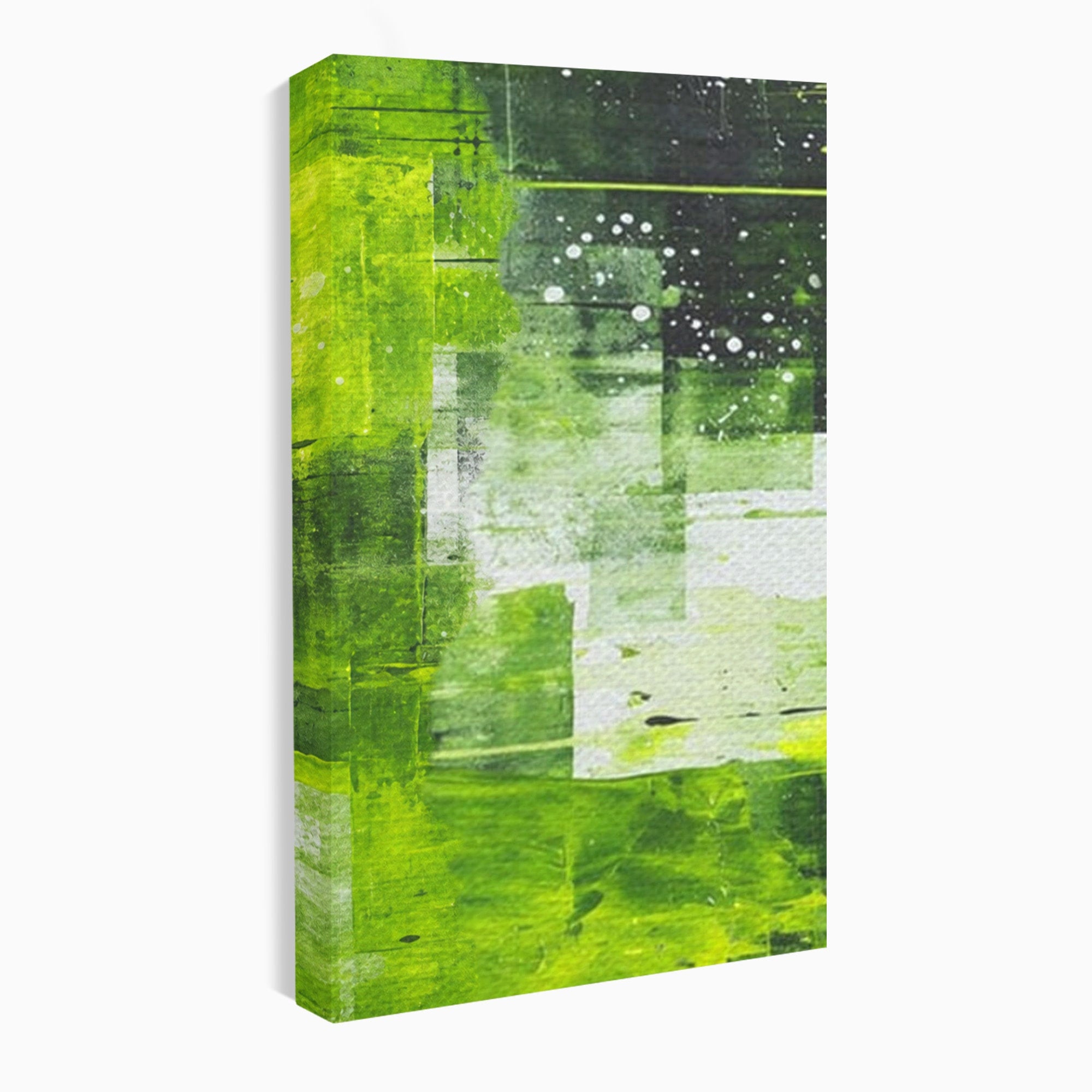 Set 3 Tablouri Canvas Premium LuxCanva® C3-1273, Puls vegetal, Geometrie, Verde, Organic, Armonie, Peisaj, Straturi, Prospetime, Abstract, Textura, Minimalism, Liniste, Spa, Birou, Living, Dormitor