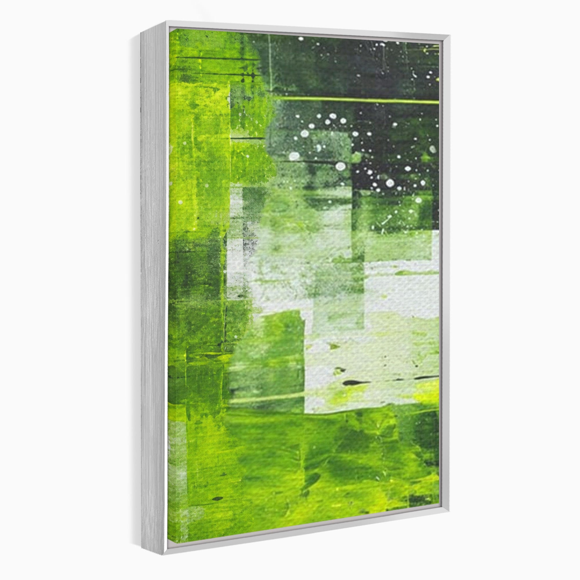 Set 3 Tablouri Canvas Premium LuxCanva® C3-1273, Puls vegetal, Geometrie, Verde, Organic, Armonie, Peisaj, Straturi, Prospetime, Abstract, Textura, Minimalism, Liniste, Spa, Birou, Living, Dormitor