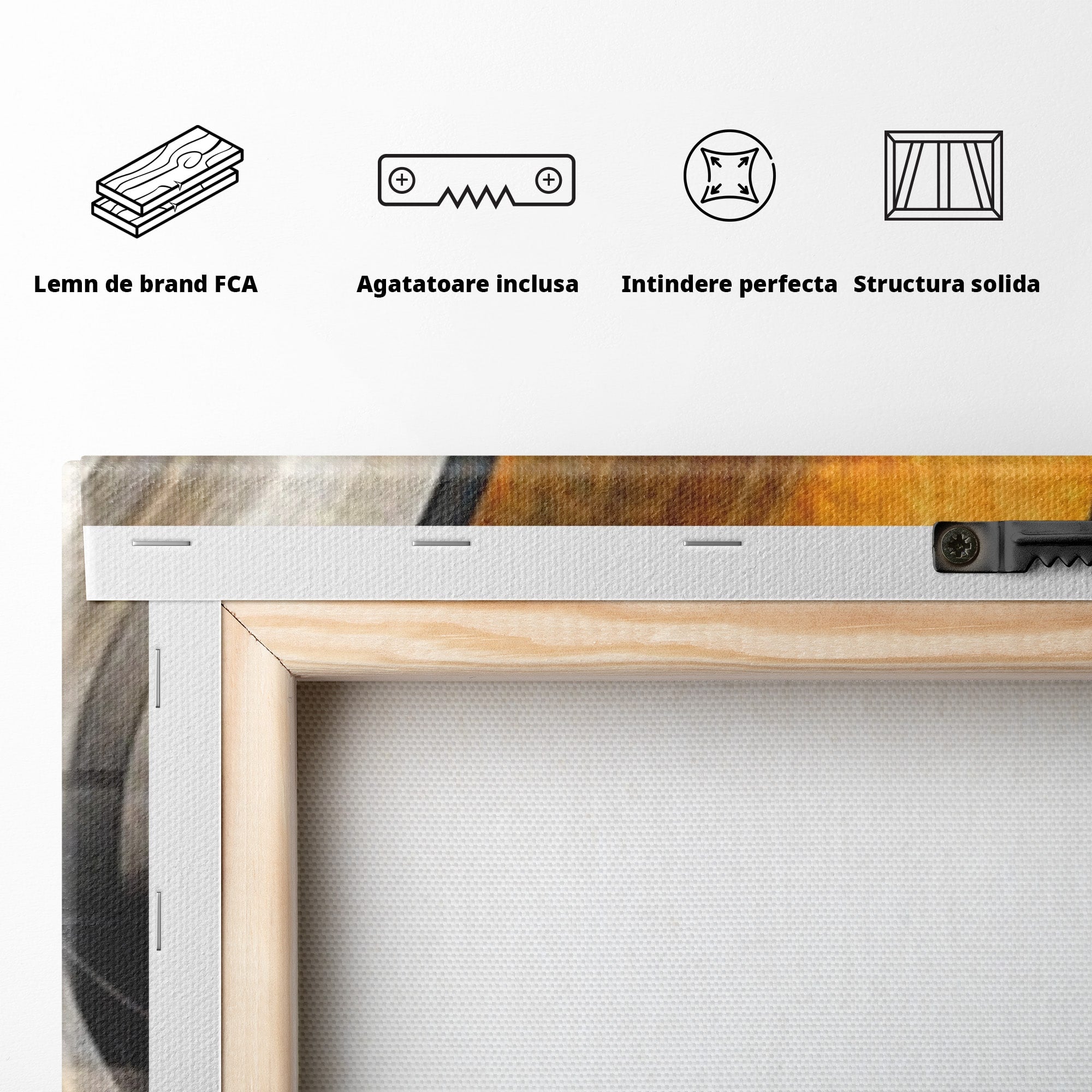 Set 3 Tablouri Canvas Premium LuxCanva® C3-1276, Forme care gandesc, Geometrie, Auriu, Abstract, Linii, Textura, Monumental, Gravitatie, Univers, Soare, Sacru, Modern, Expozitie, Birou, Living, Dormitor