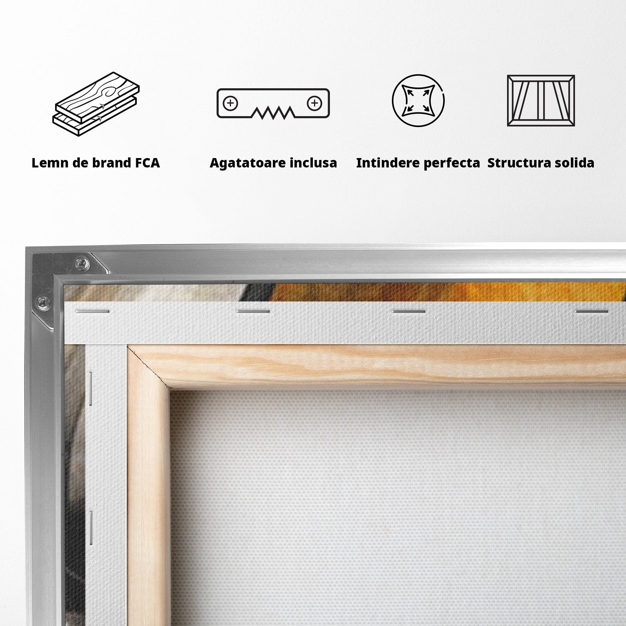 Set 3 Tablouri Canvas Premium LuxCanva® C3-1276, Forme care gandesc, Geometrie, Auriu, Abstract, Linii, Textura, Monumental, Gravitatie, Univers, Soare, Sacru, Modern, Expozitie, Birou, Living, Dormitor