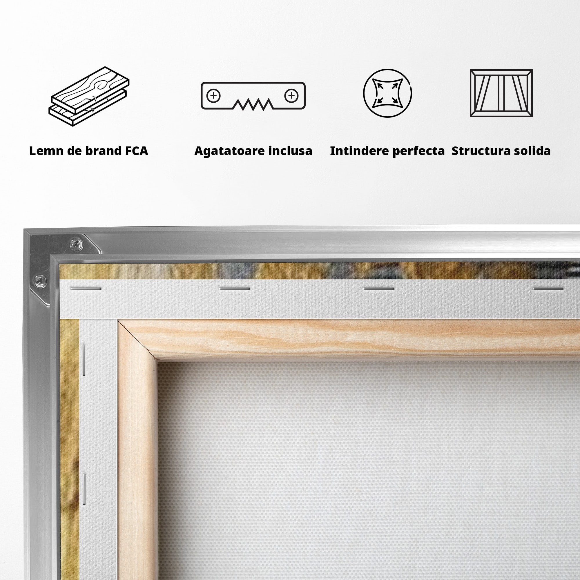 Set 3 Tablouri Canvas Premium LuxCanva® C3-1305, Tacere turnata in aur, Geometrie, Culori, Abstract, Auriu, Valuri, Minimalism, Design, Curgere, Miscare, Interior, Expozitie, Arta, Birou, Living, Dormitor