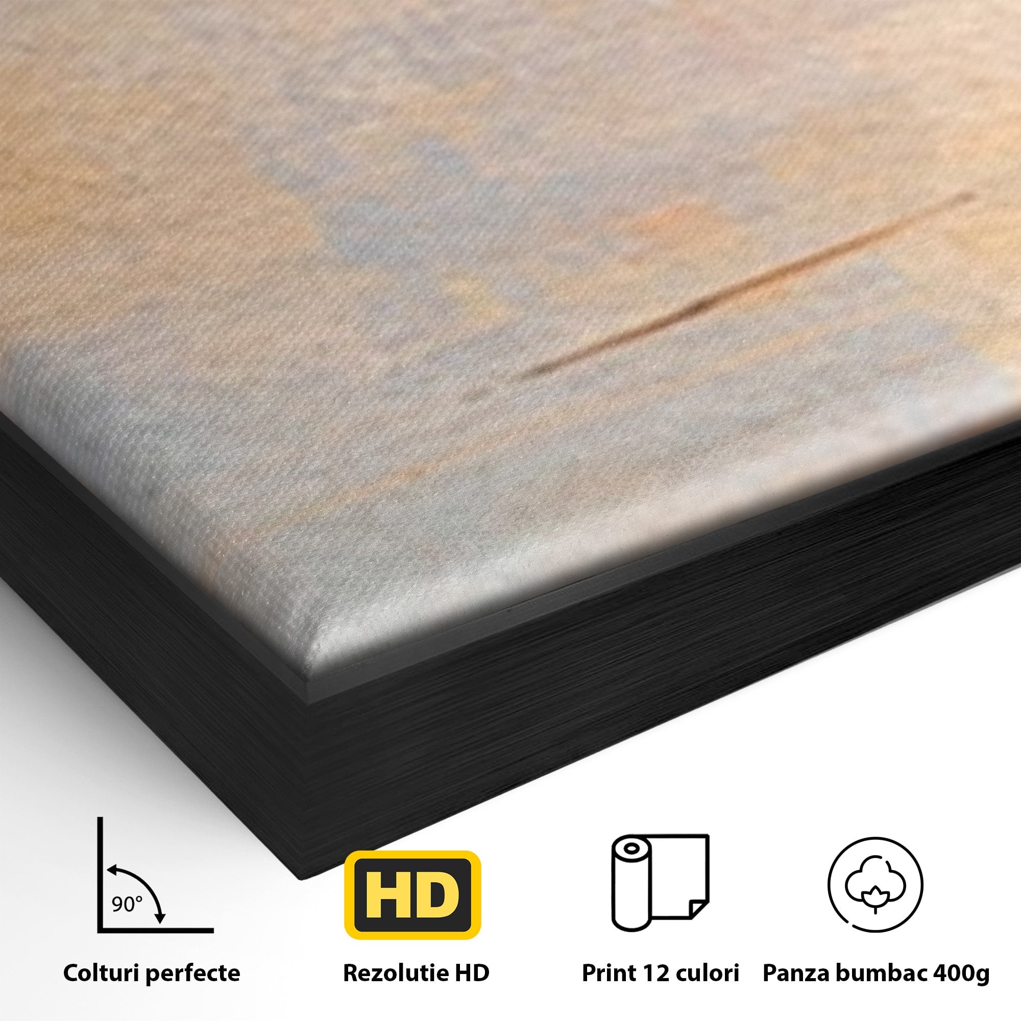 Set 3 Tablouri Canvas Premium LuxCanva® C3-1314, Intre Cer si Beton, Culori, Abstract, Dinamism, Modern, Portocaliu, Rosu, Gri, Conectare, Retea, Structura, Arhitectural, Ziduri, Birou, Living, Dormitor