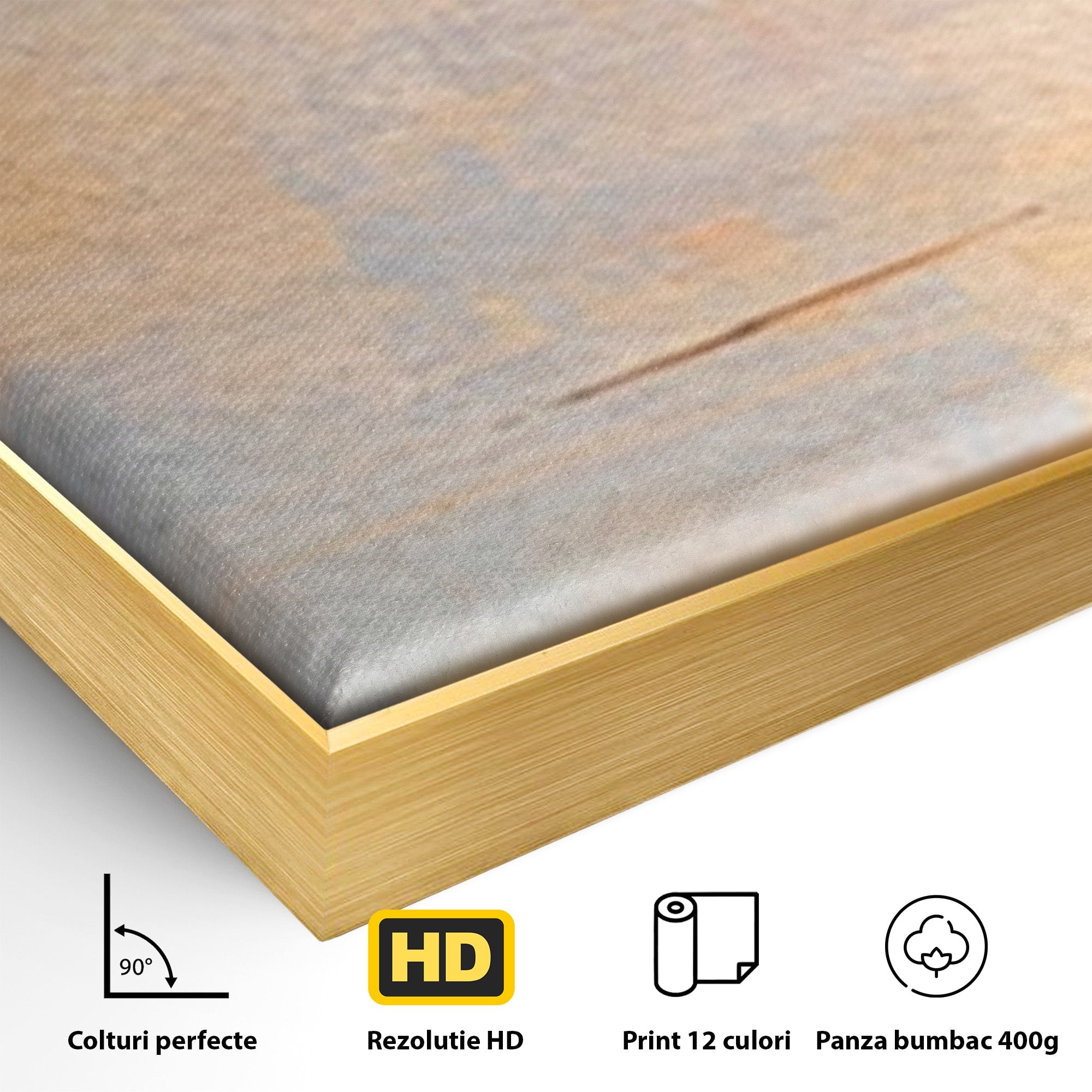 Set 3 Tablouri Canvas Premium LuxCanva® C3-1314, Intre Cer si Beton, Culori, Abstract, Dinamism, Modern, Portocaliu, Rosu, Gri, Conectare, Retea, Structura, Arhitectural, Ziduri, Birou, Living, Dormitor