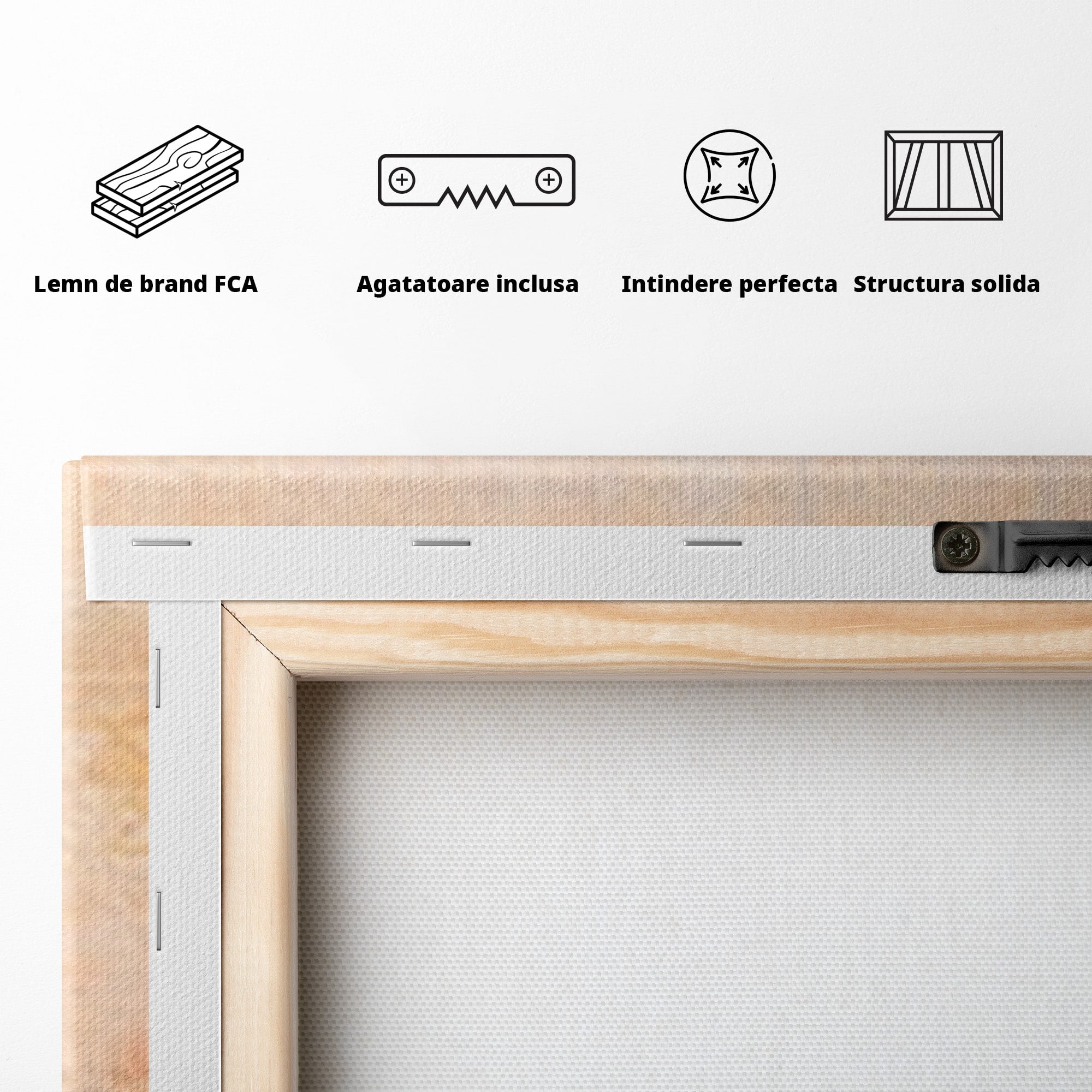Set 3 Tablouri Canvas Premium LuxCanva® C3-1314, Intre Cer si Beton, Culori, Abstract, Dinamism, Modern, Portocaliu, Rosu, Gri, Conectare, Retea, Structura, Arhitectural, Ziduri, Birou, Living, Dormitor