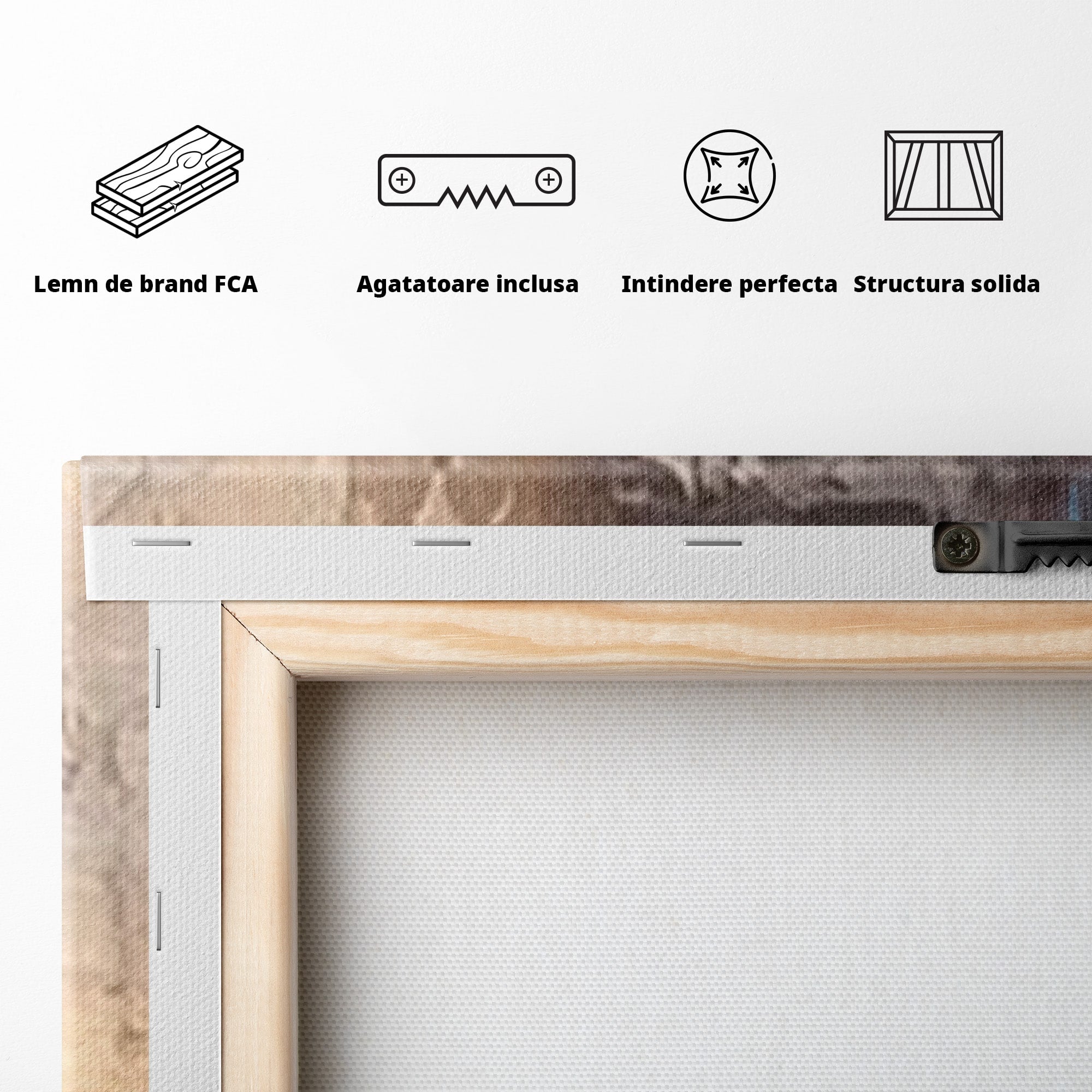 Set 3 Tablouri Canvas Premium LuxCanva® C3-1317, Hotarul Nevazut, Culori, Abstract, Dinamism, Modern, Portocaliu, Ecou, Soare, Timp, Poveste, Cer, Arhitectural, Idei, Dorinta, Birou, Living, Dormitor